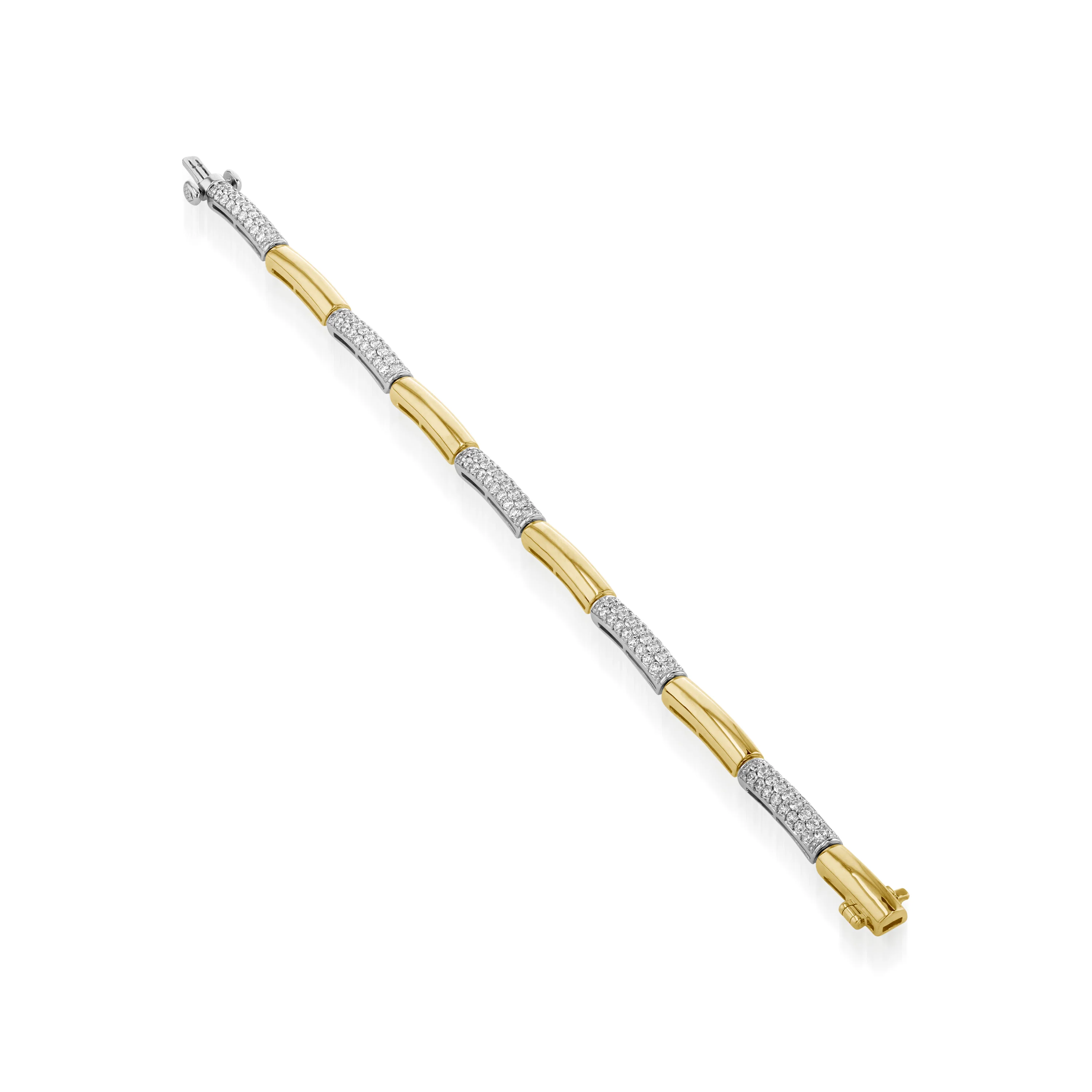 Essence Two Tone Diamond Link Bracelet - Image 3