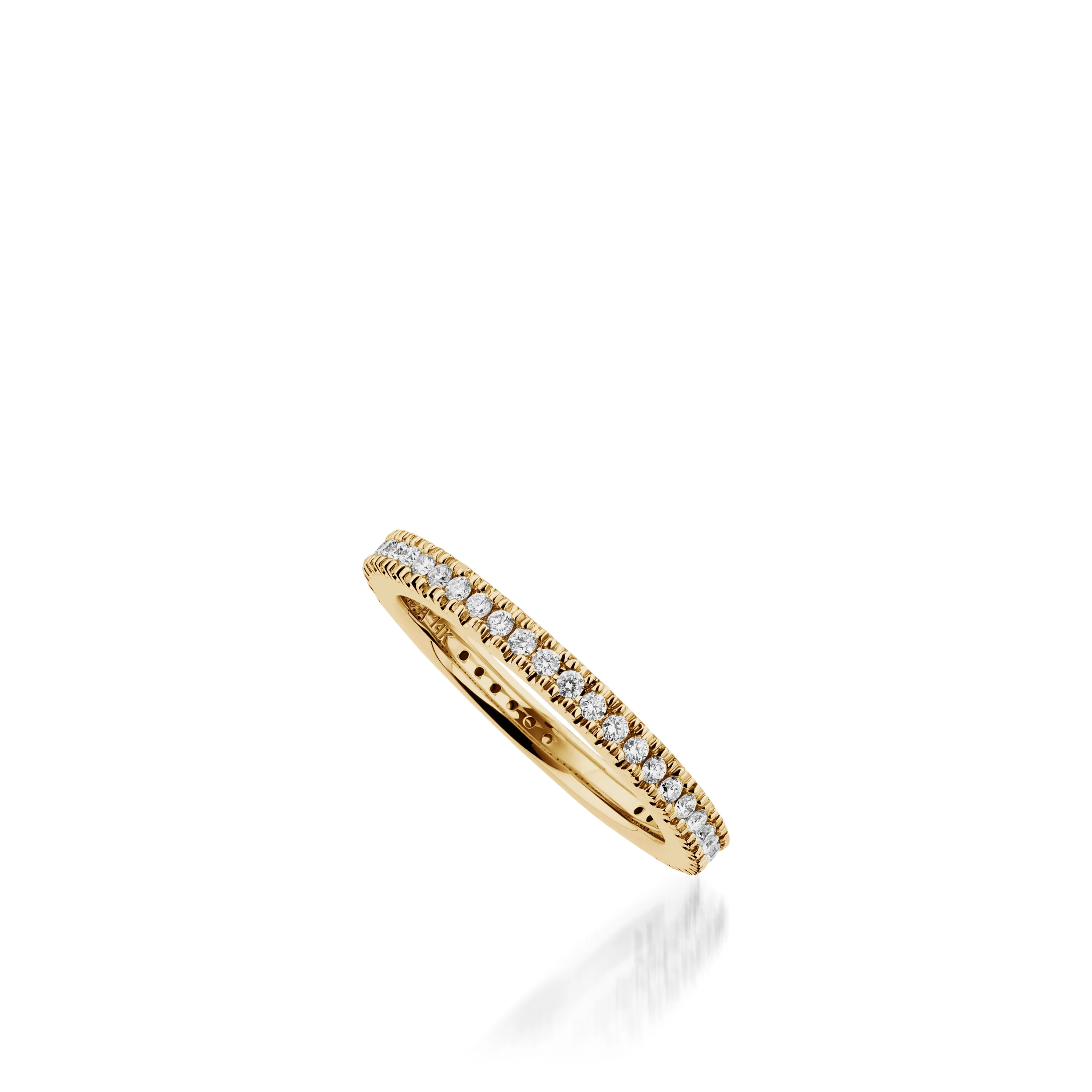 Essence Round Yellow Gold Engagement Ring - Image 6