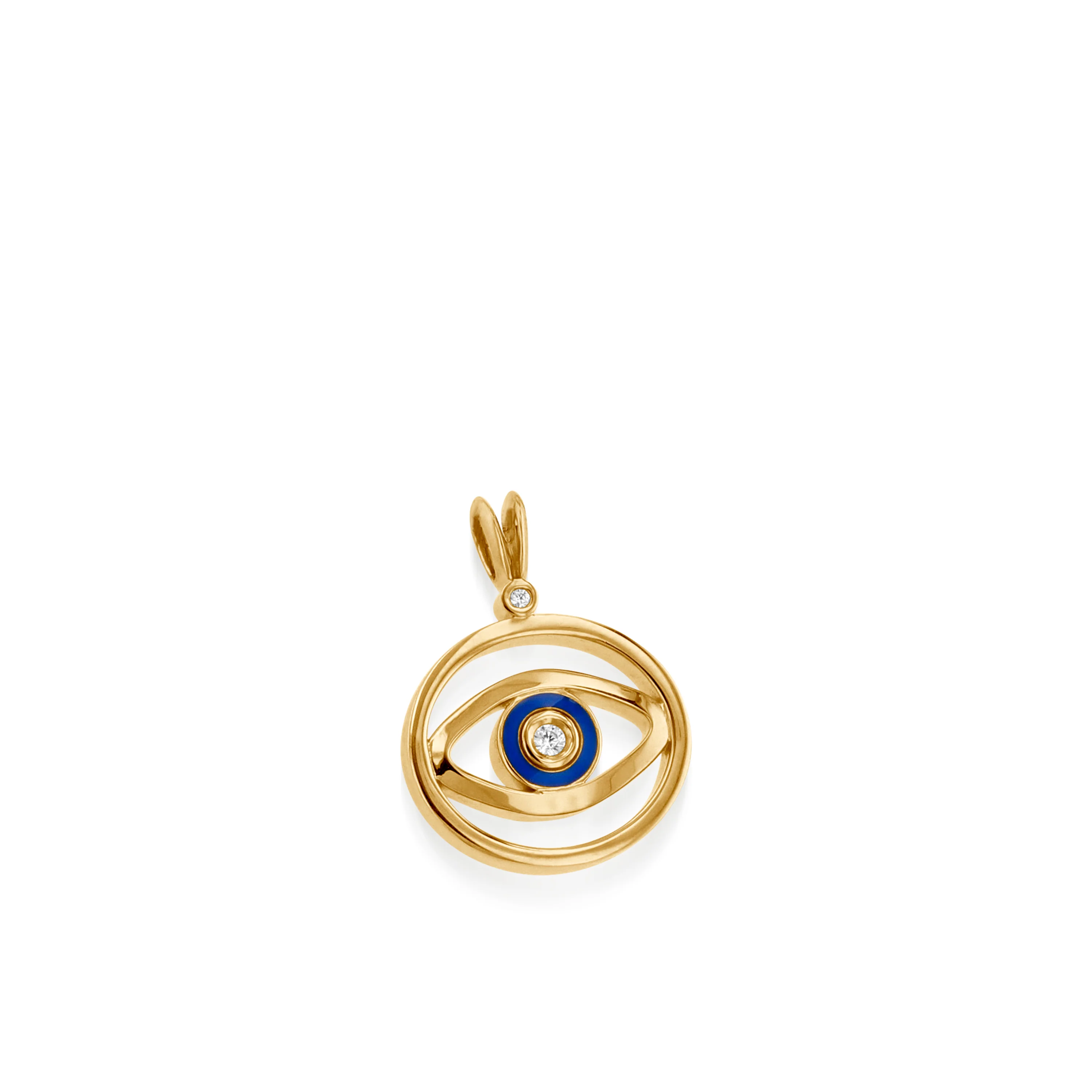 Evil Eye Diamond Medallion Pendant - Image 4
