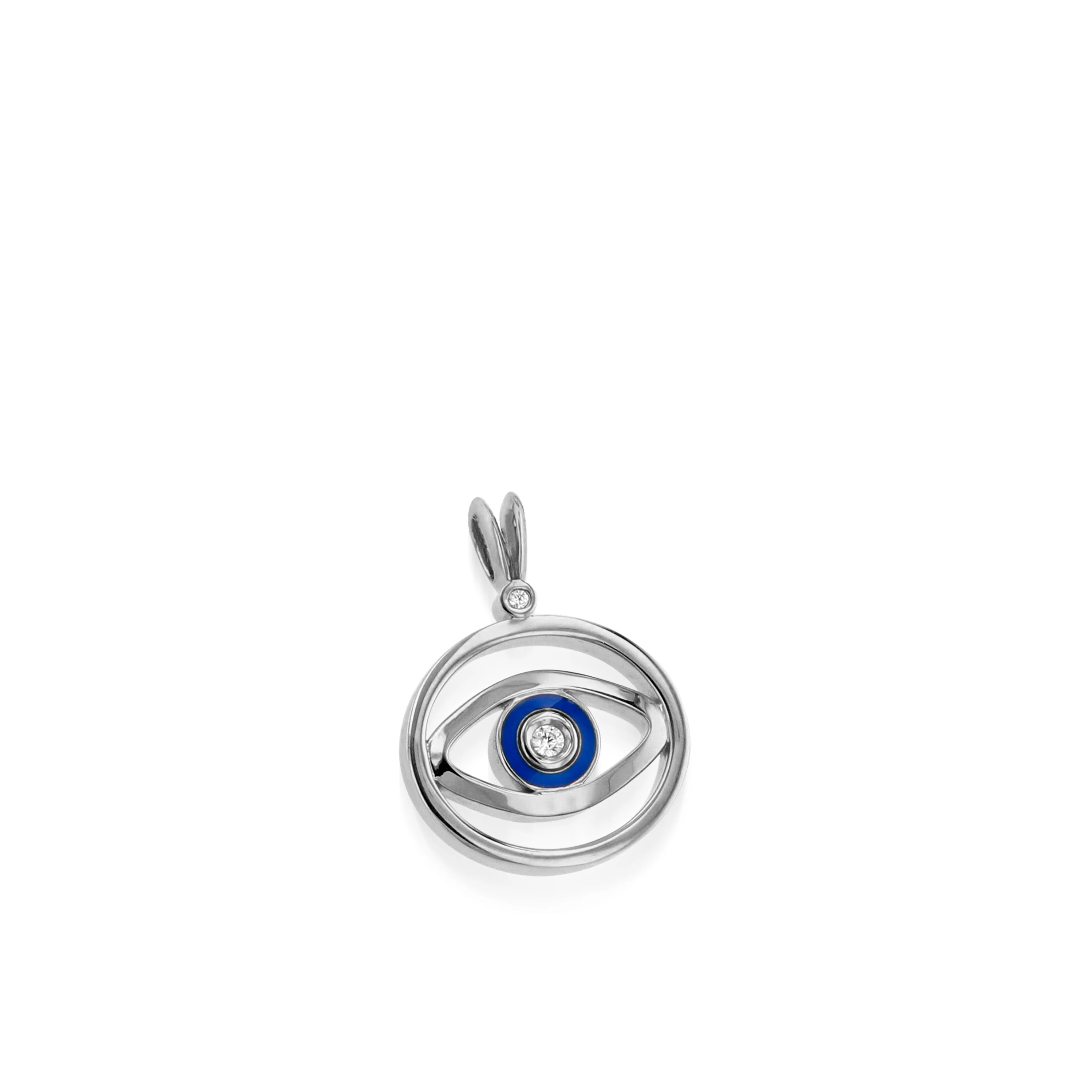 Evil Eye Diamond Medallion Pendant - Image 5