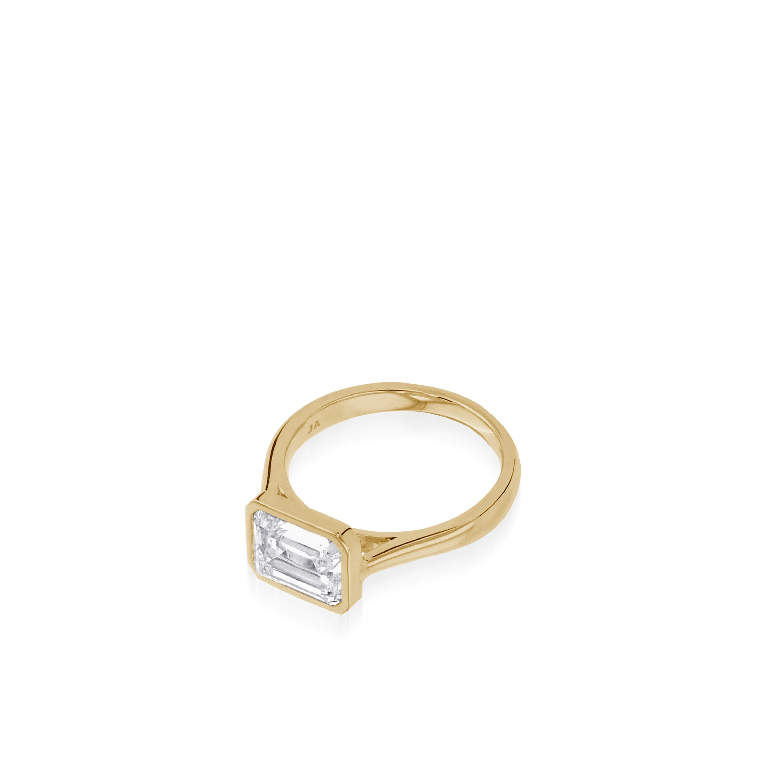 Grace Bezel Set Yellow Gold Engagement Ring - Image 3