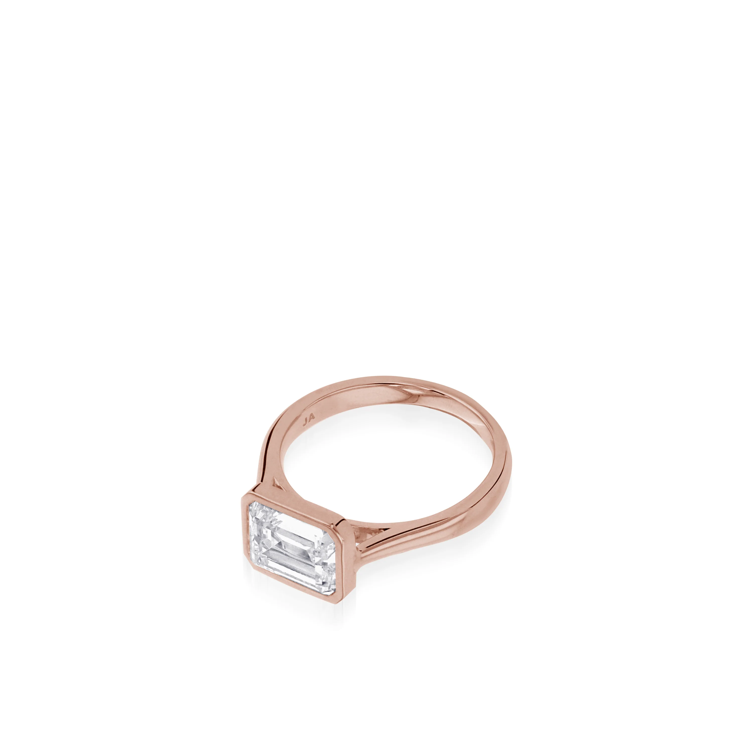 Grace Bezel Set Yellow Gold Engagement Ring - Image 7
