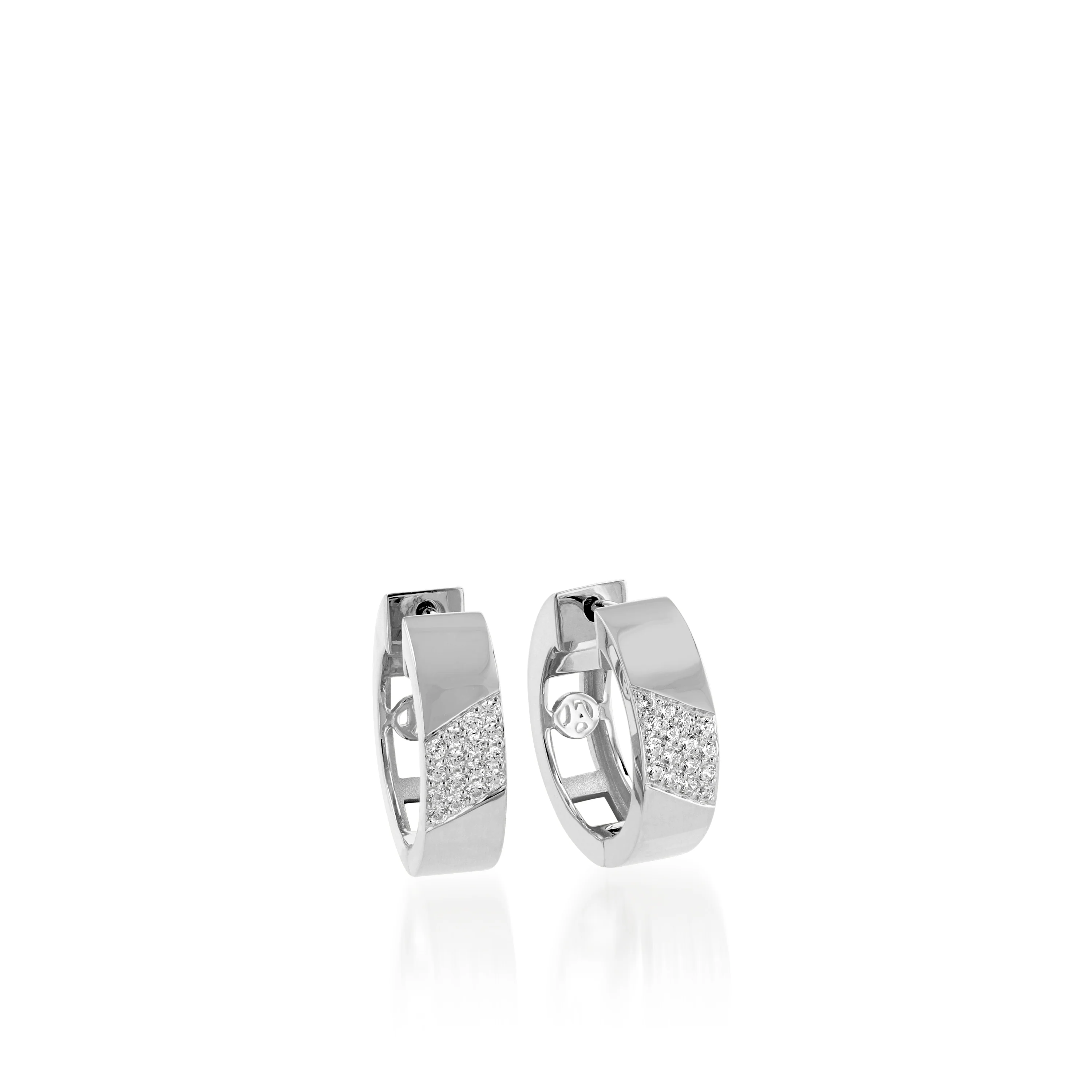 Havana Pave Diamond Hoop Earrings - Image 3