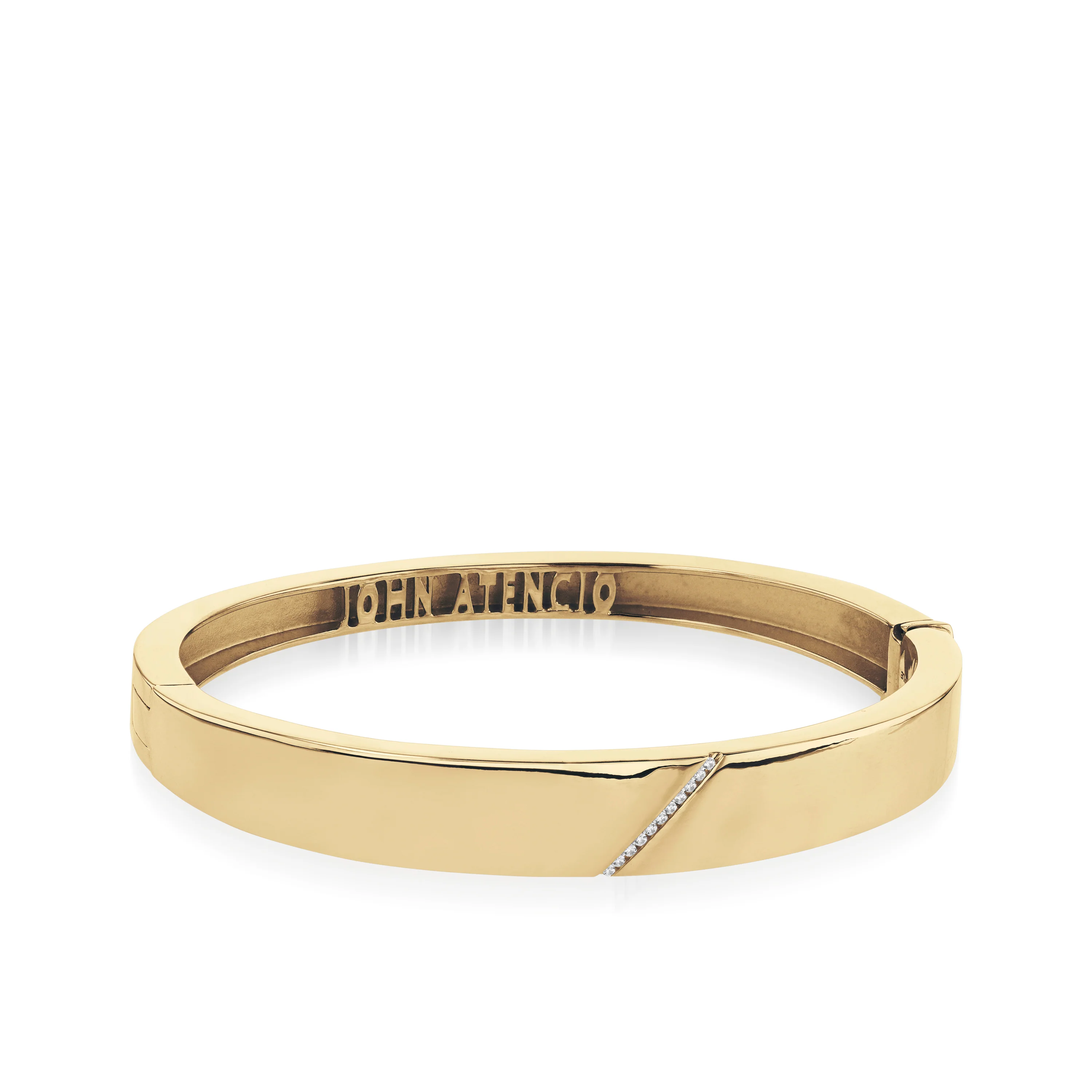 Havana Wide Diamond Cuff Bracelet - Image 3