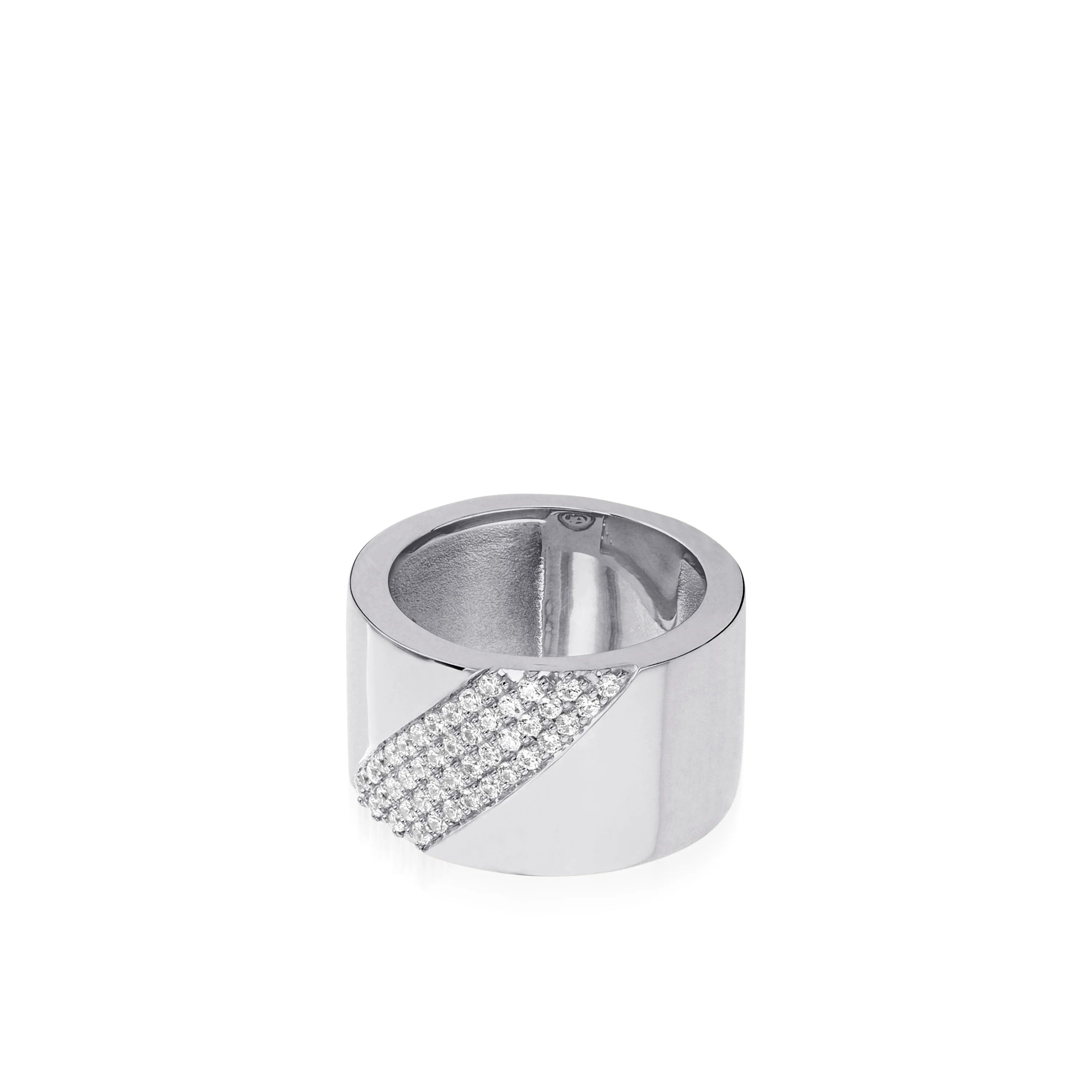 Havana Wide Pave Diamond Ring - Image 4