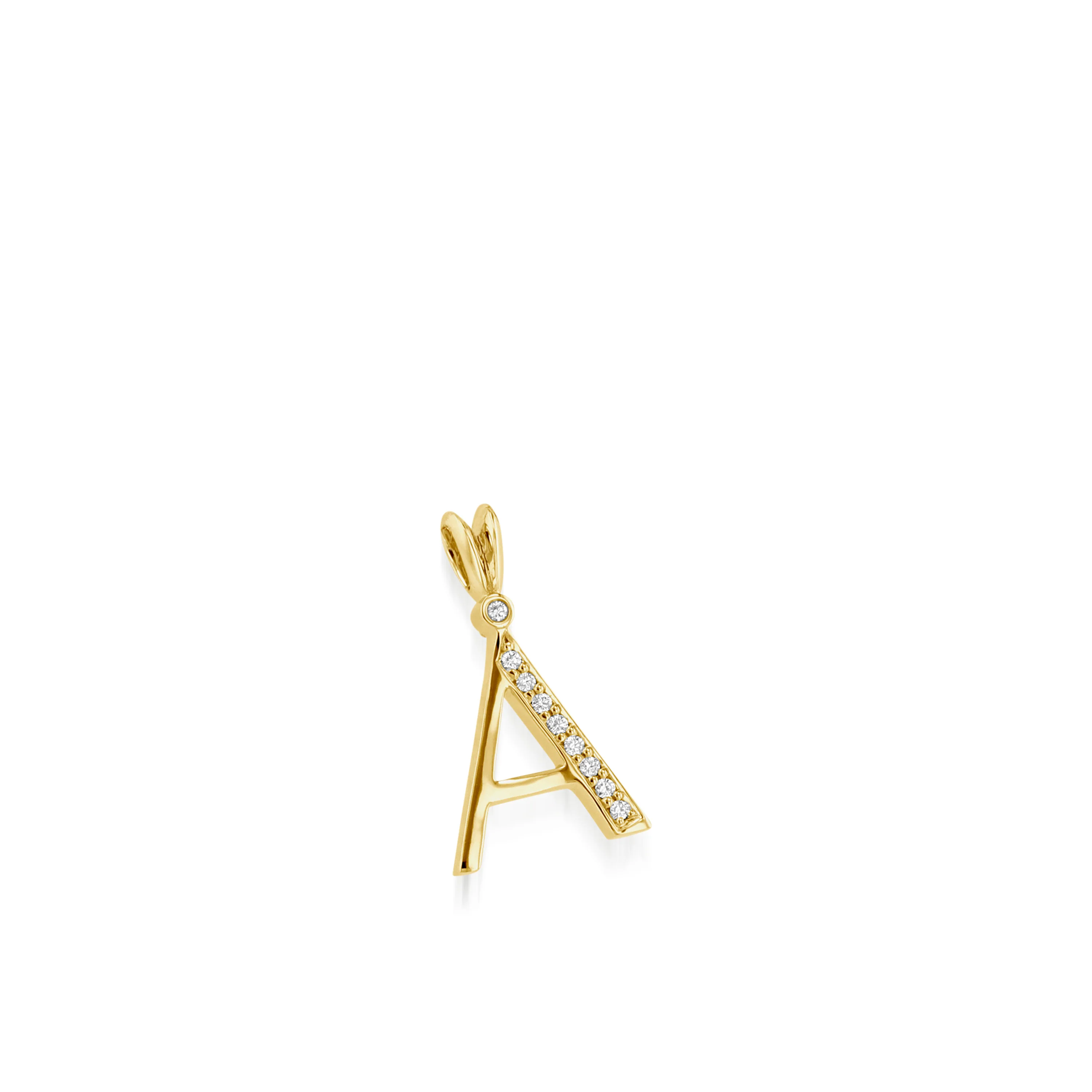 Initial A Diamond Medallion Pendant - Image 4