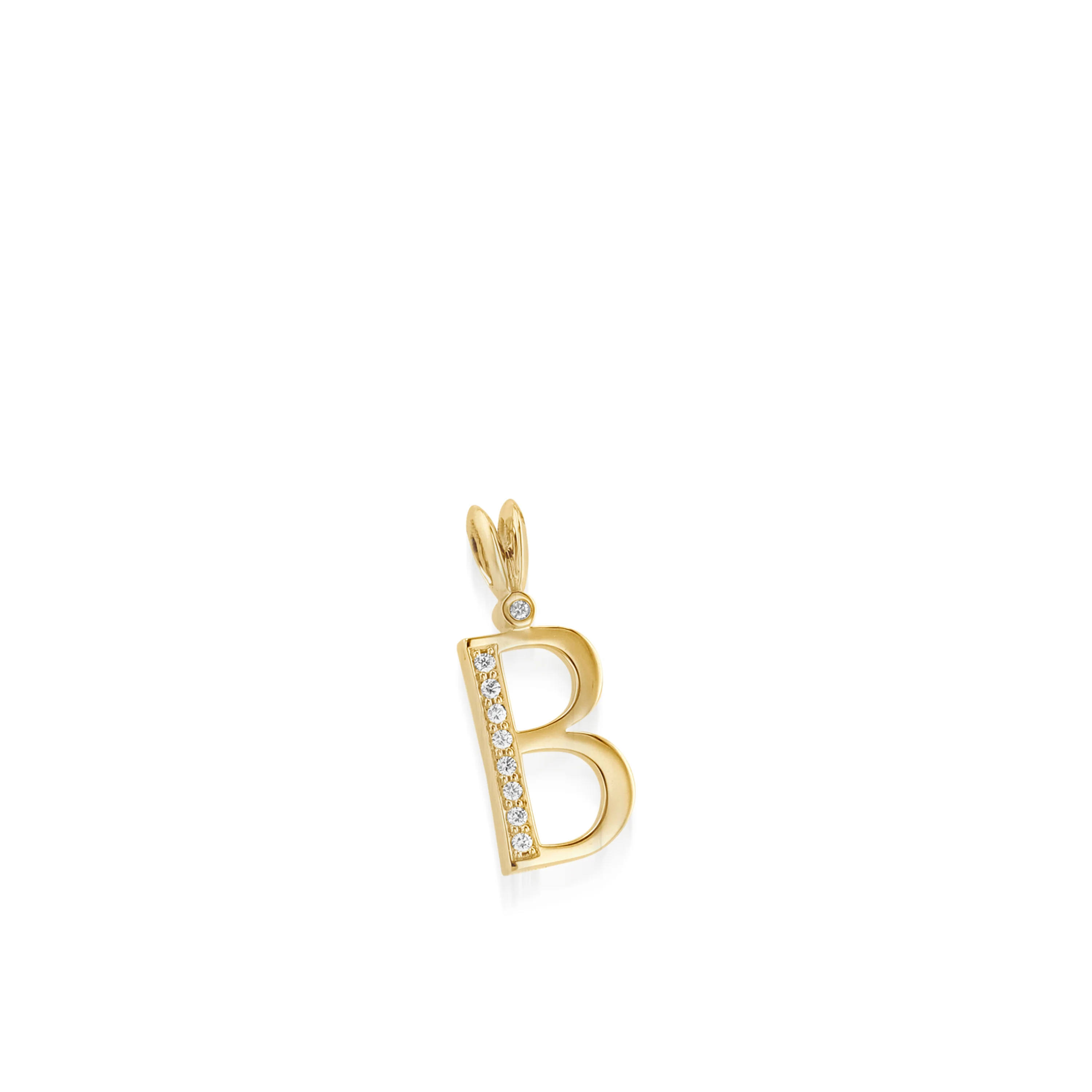Initial B Diamond Medallion Pendant - Image 5