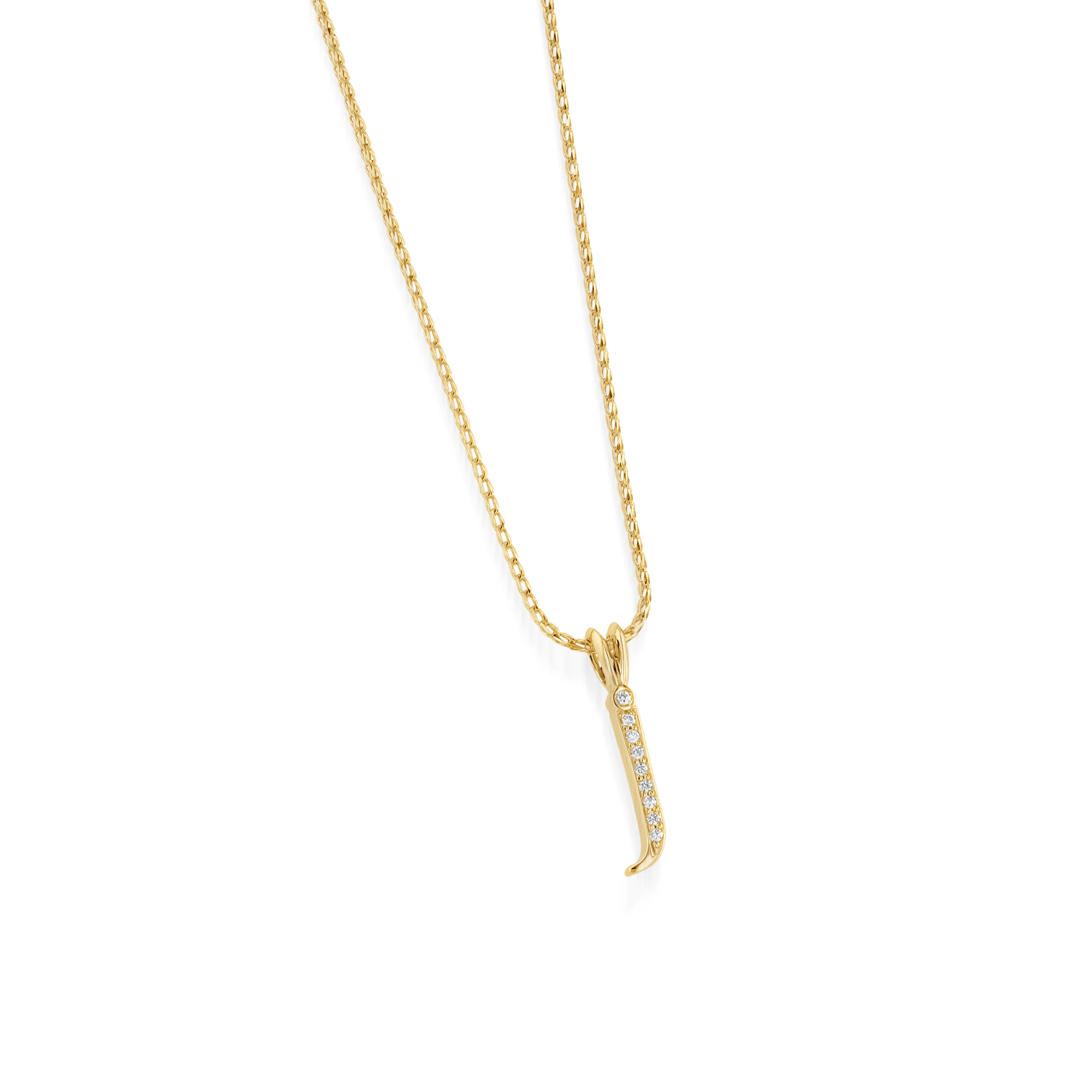 Initial Diamond Pendants Yellow Gold - Image 11