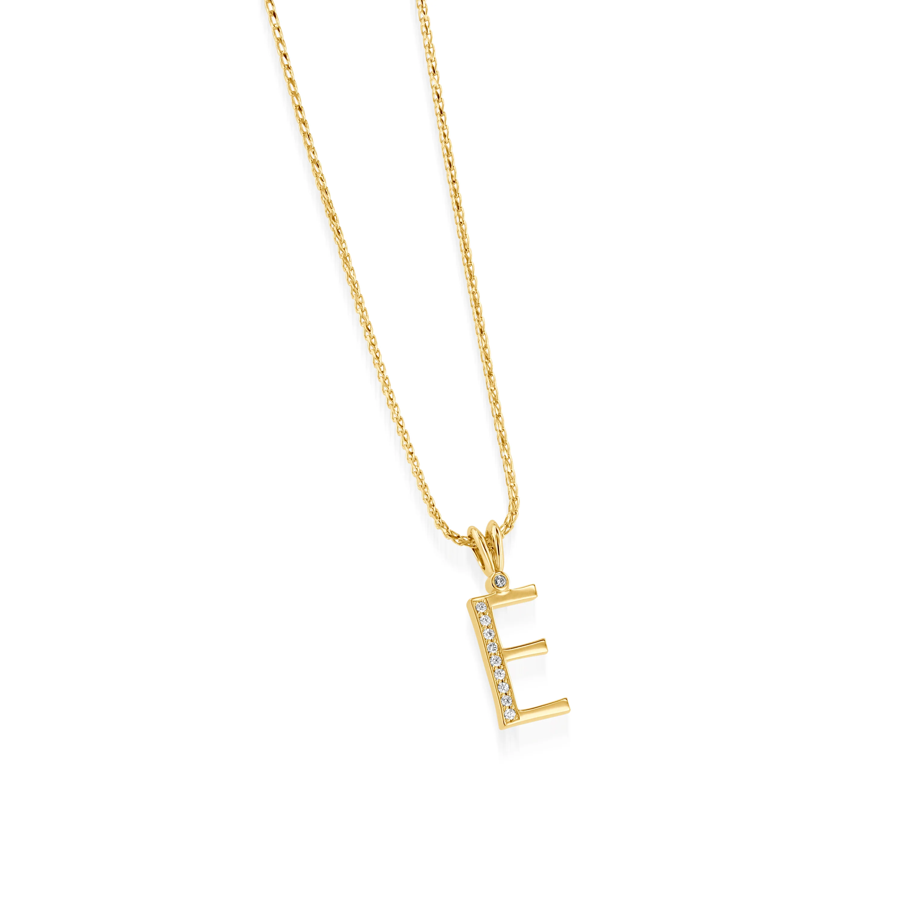 Initial Diamond Pendants Yellow Gold - Image 6