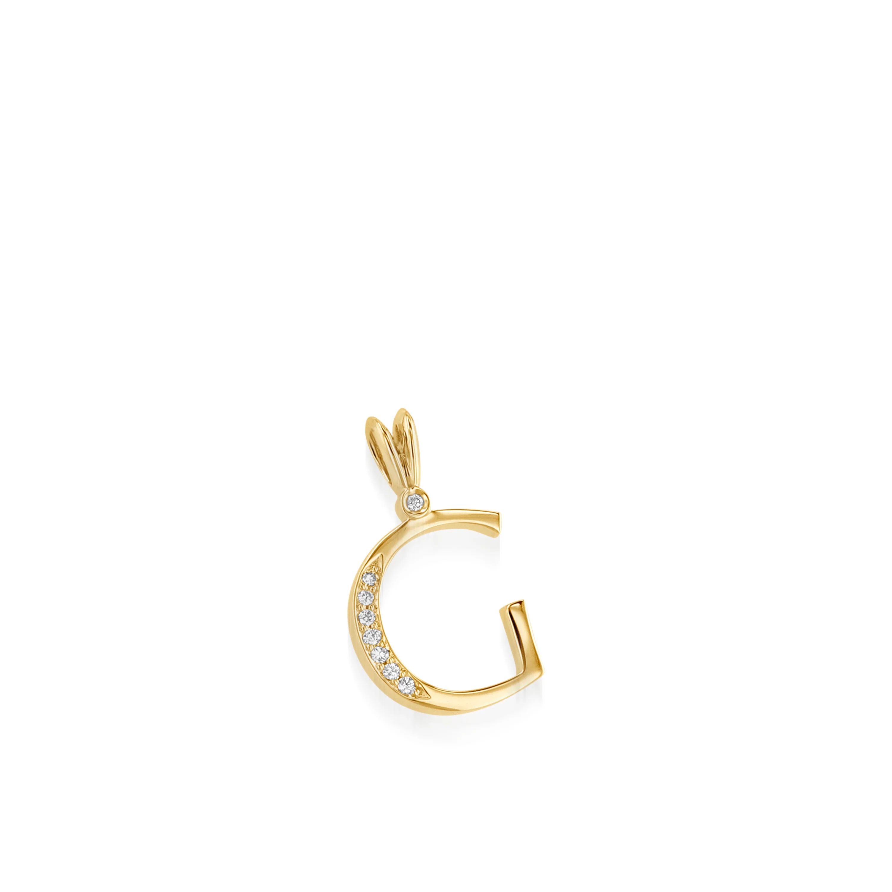 Initial G Diamond Medallion Pendant - Image 4