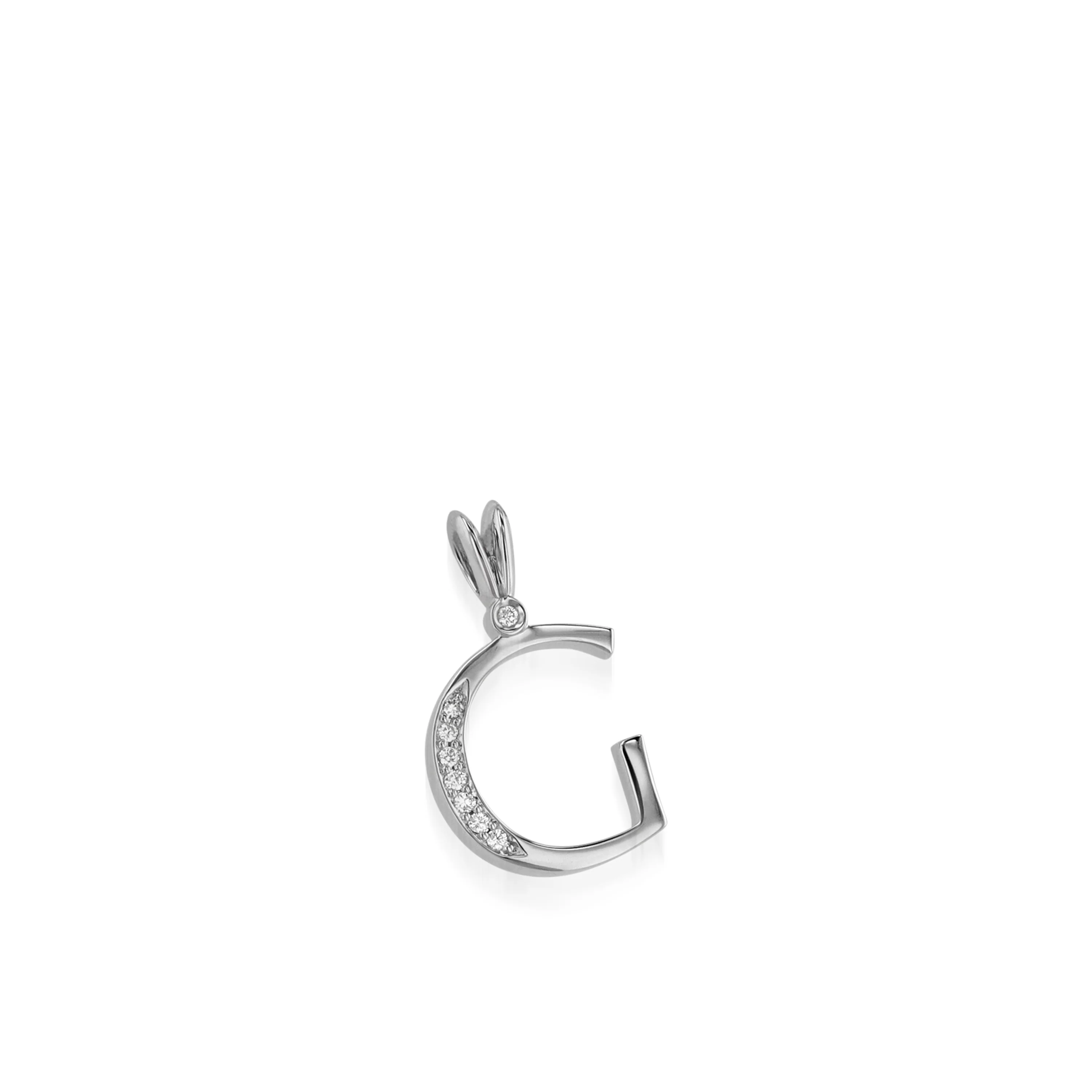 Initial G Diamond Medallion Pendant - Image 5