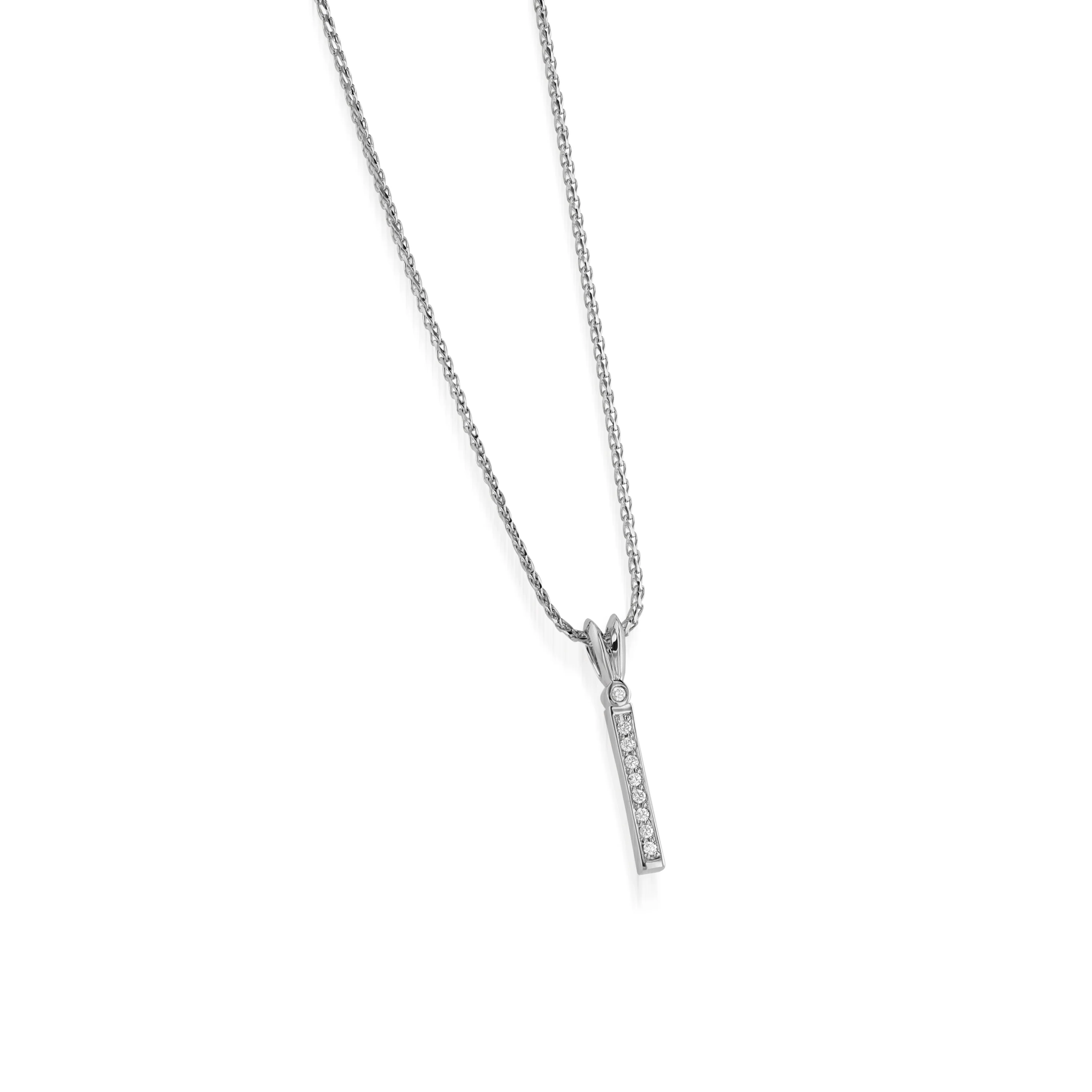Initial I Diamond Medallion Pendant - Image 3
