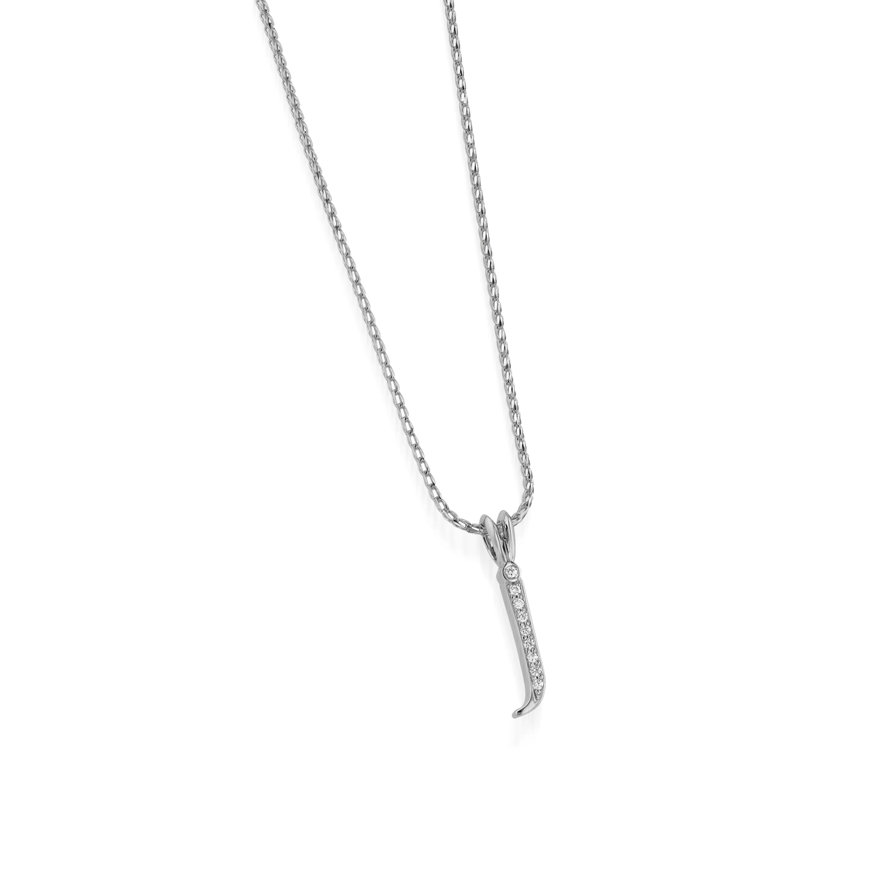 Initial J Diamond Medallion Pendant - Image 3