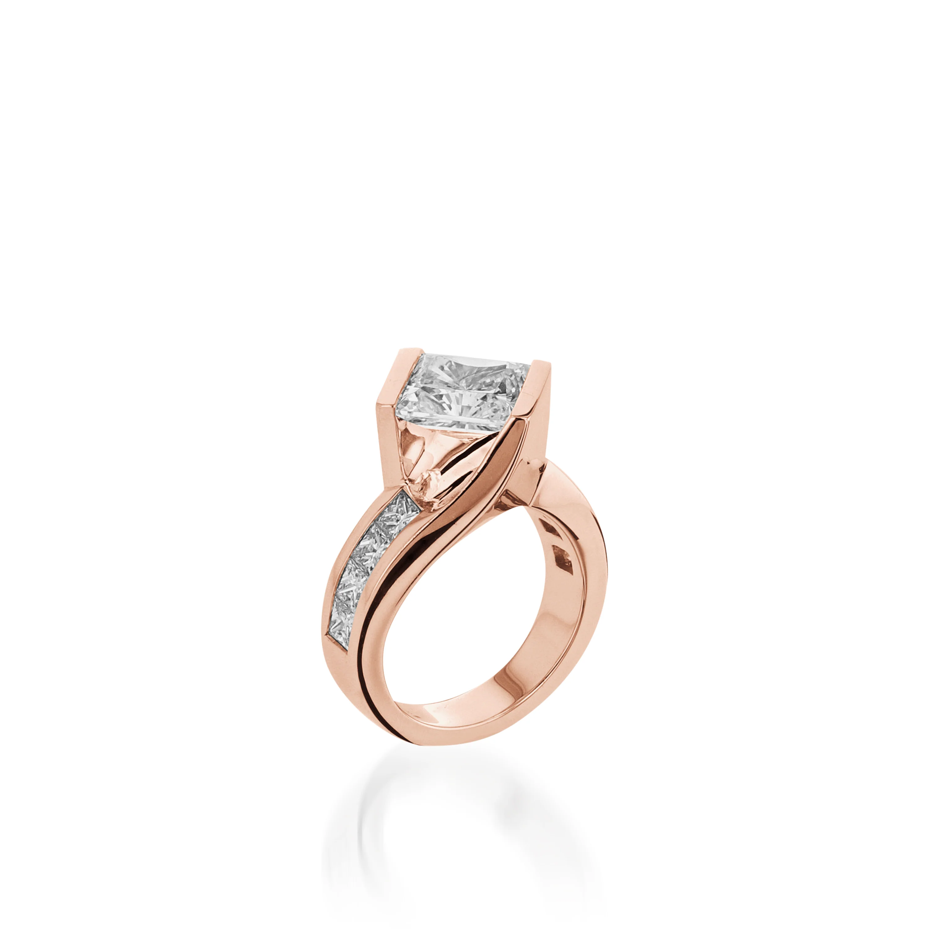 Intrigue 3-Carat Princess Cut Engagement Ring - Image 3