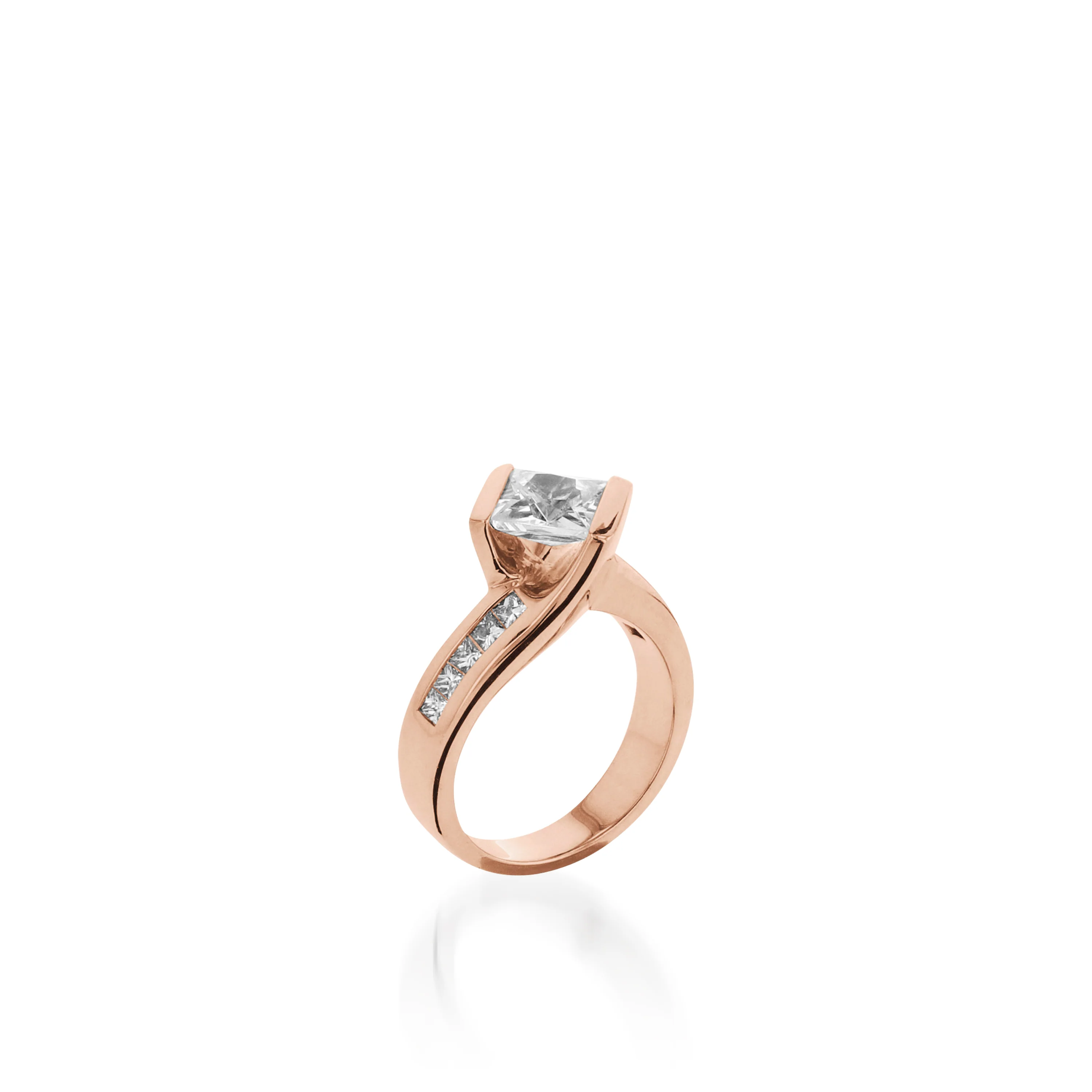 Intrigue Princess Cut White Gold Engagement Ring - Image 8