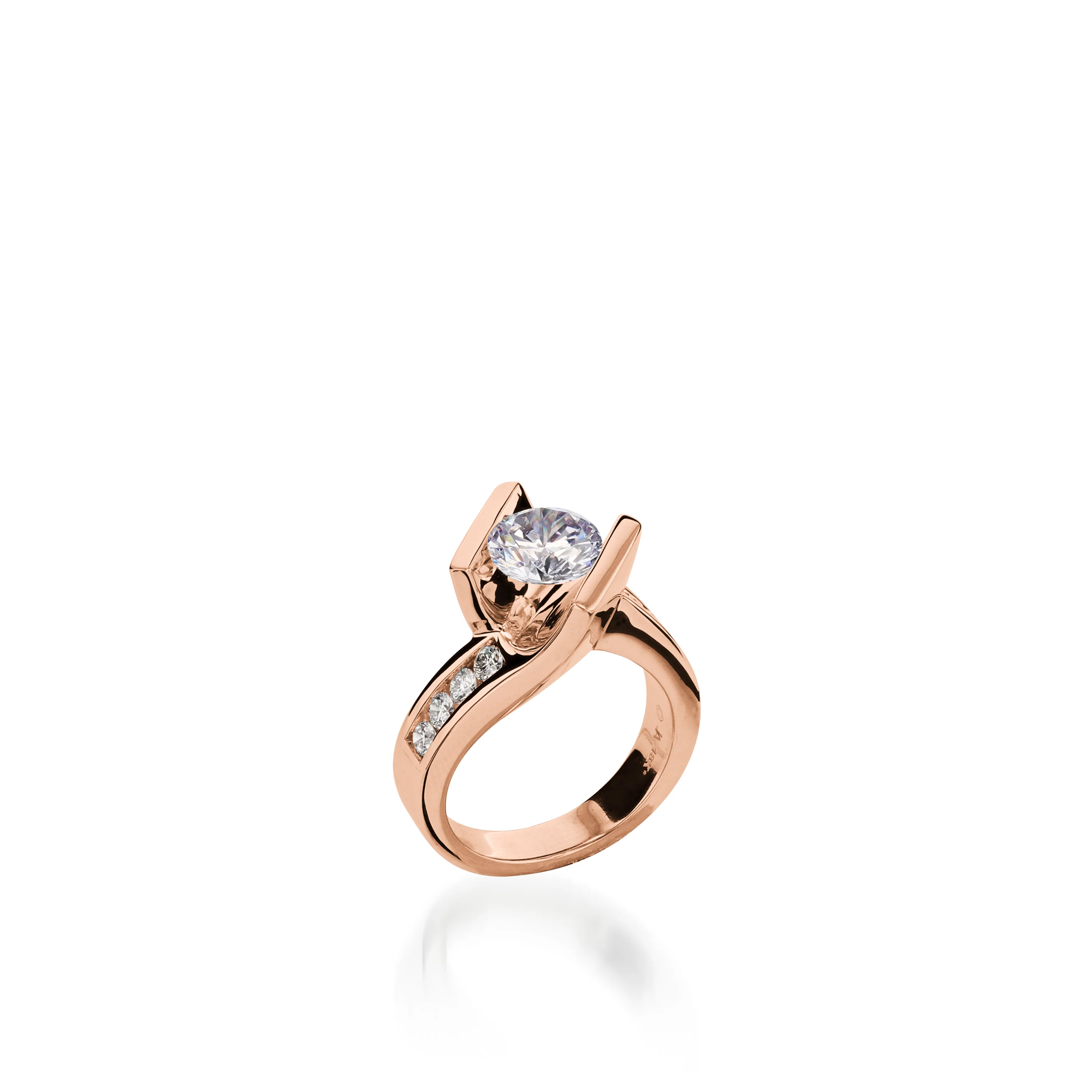 Intrigue Round White Gold Engagement Ring - Image 6