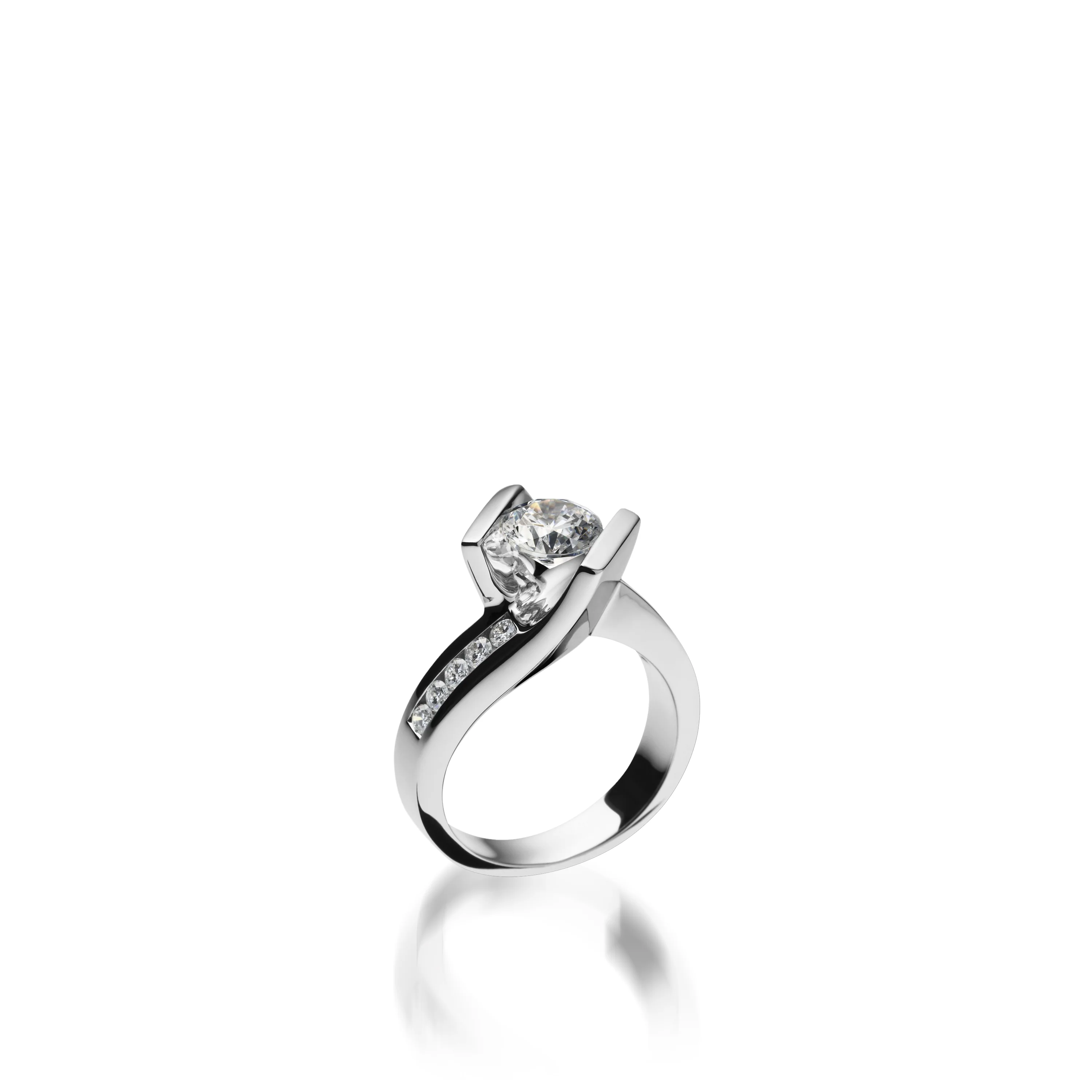 Intrigue Round Yellow Gold Engagement Ring - Image 6