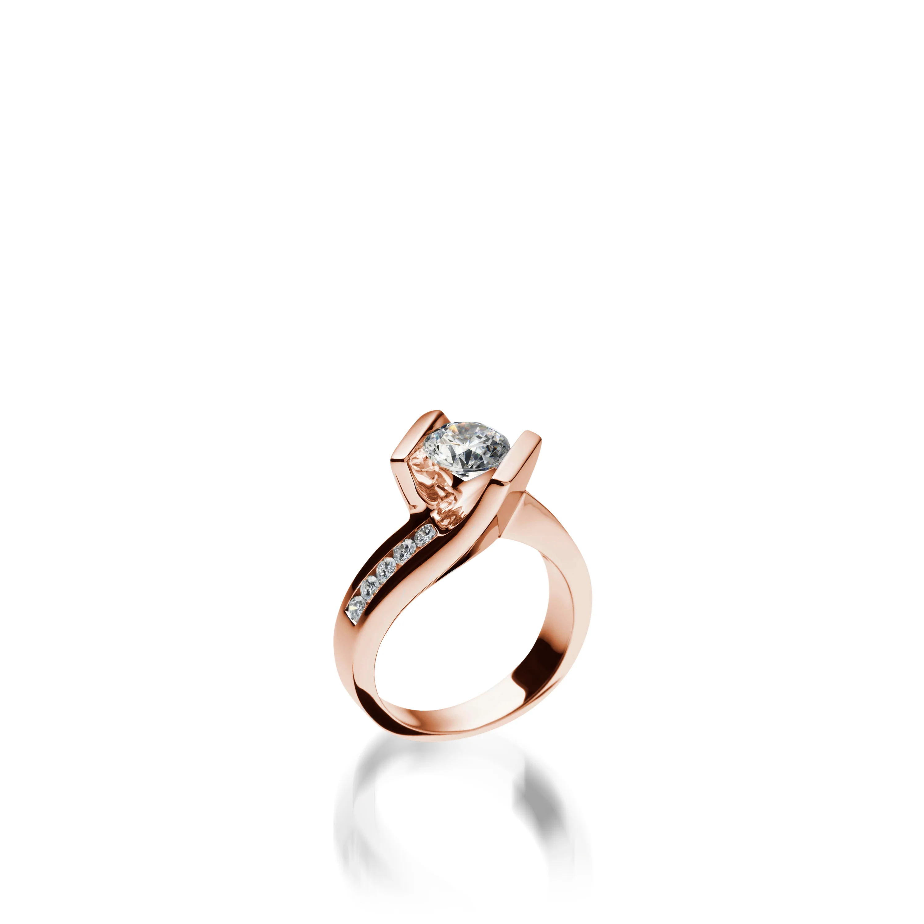 Intrigue Round Yellow Gold Engagement Ring - Image 7