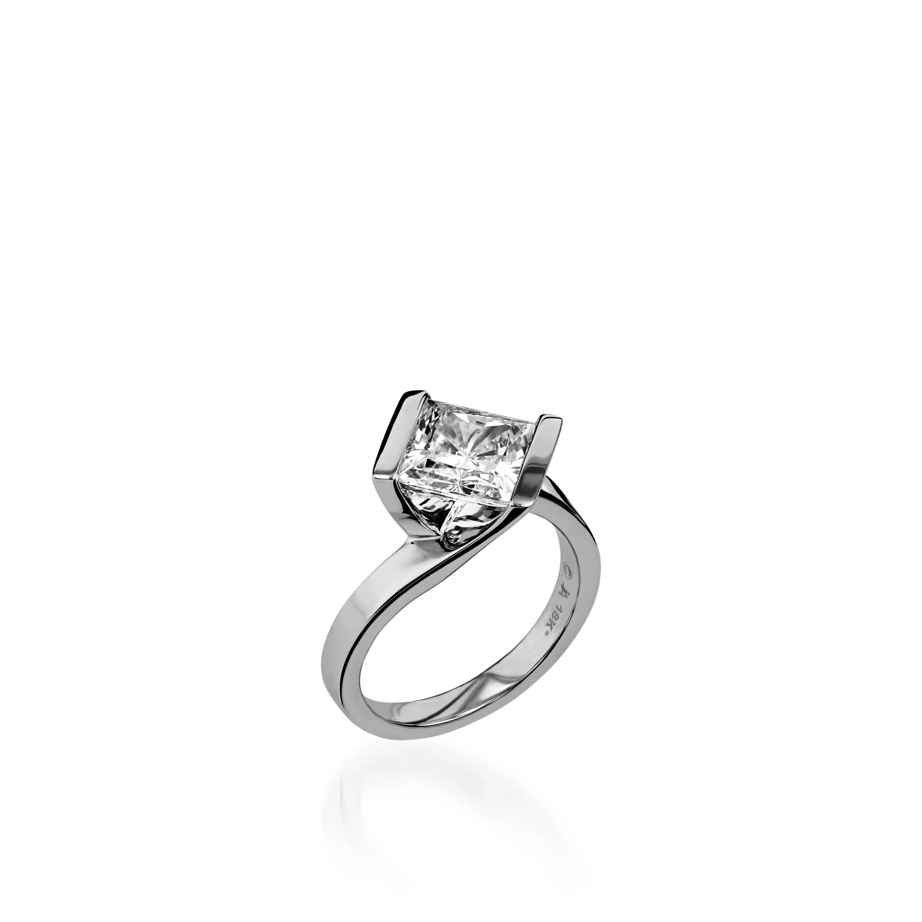 Intrinsic Princess Cut White Gold Engagement Ring - Image 3