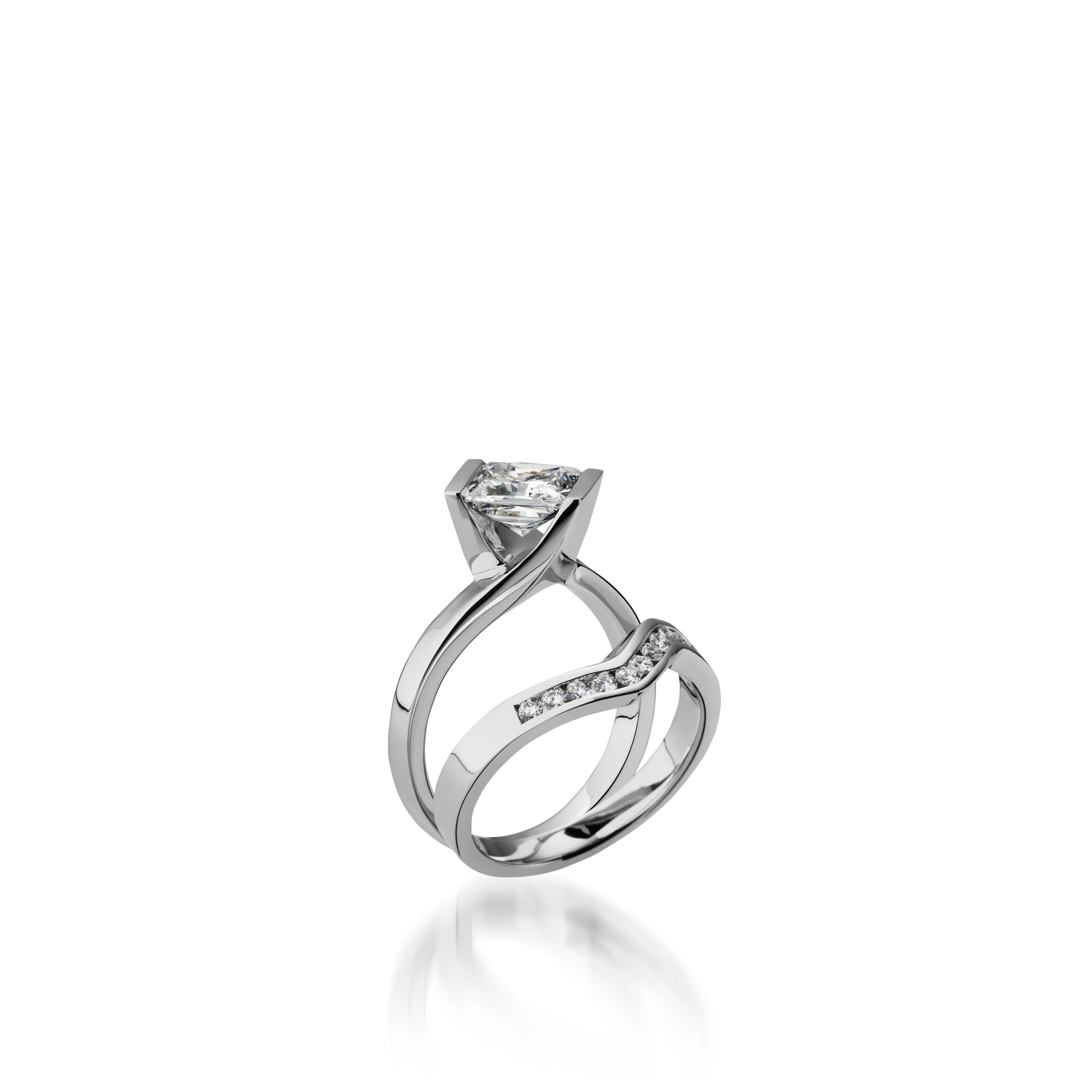 Intrinsic Princess Cut White Gold Engagement Ring - Image 4