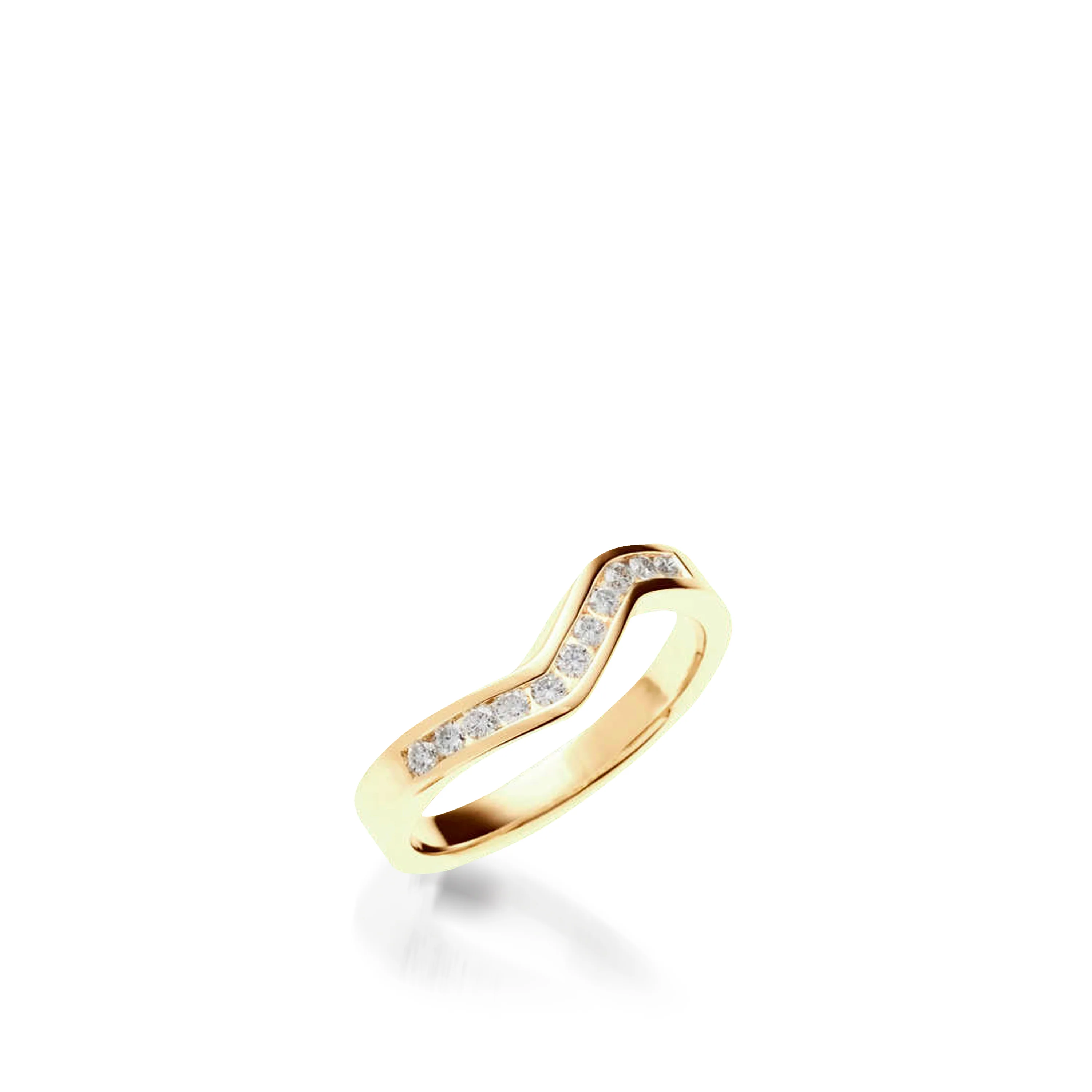 Intrinsic Princess Cut Yellow Gold Engagement Ring - Image 3