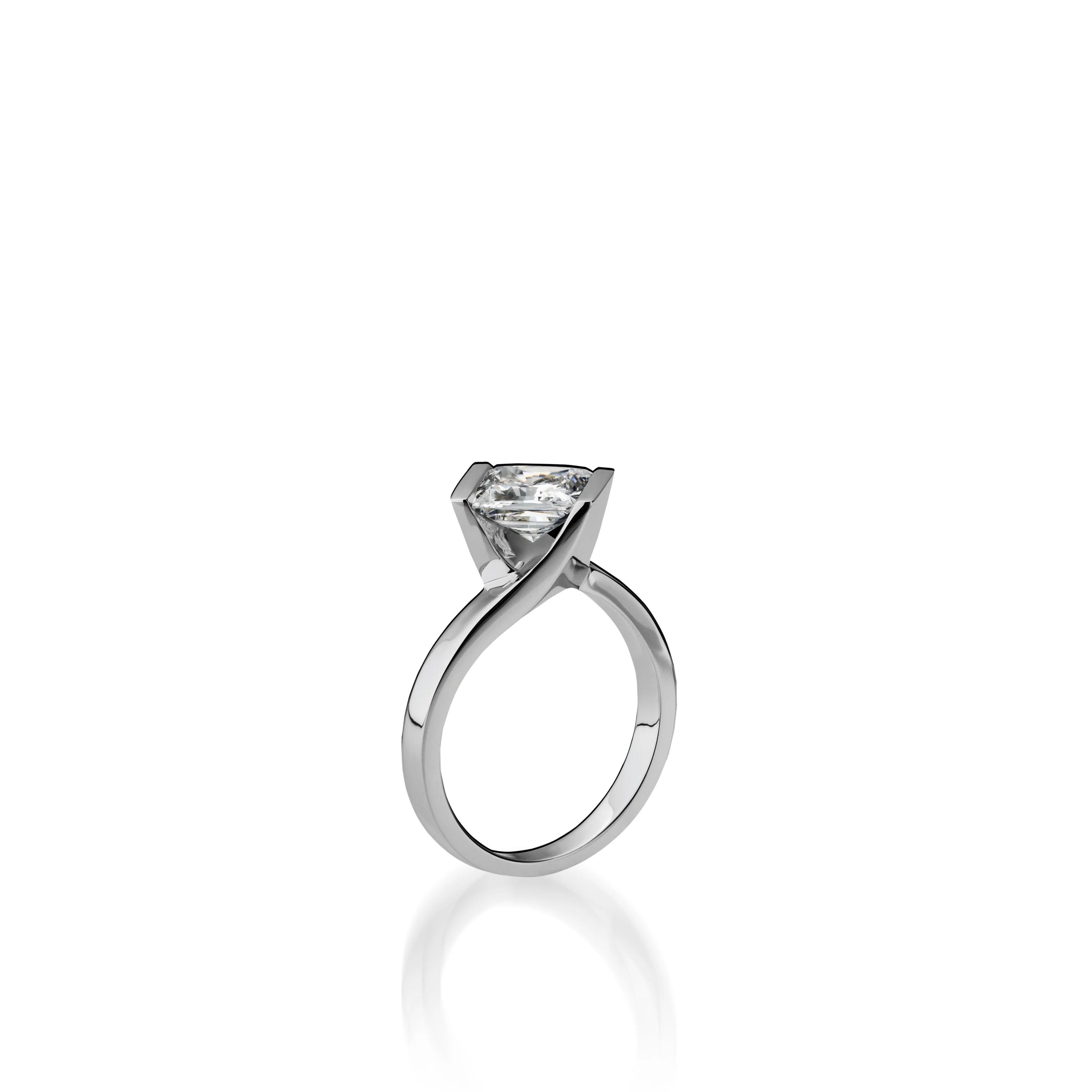 Intrinsic Princess Cut Yellow Gold Engagement Ring - Image 4