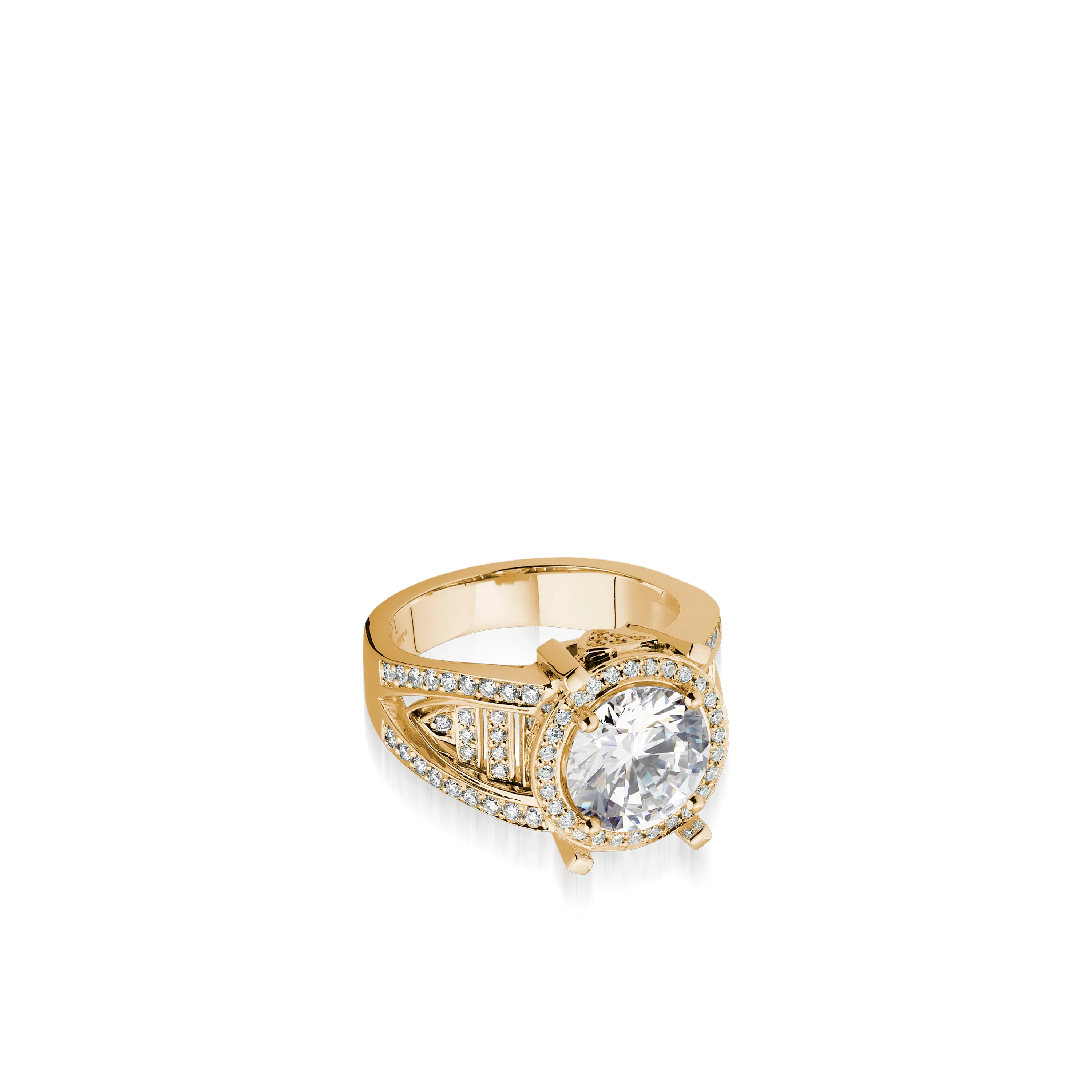 Isabella Elite Yellow Gold Diamond Ring - Image 2
