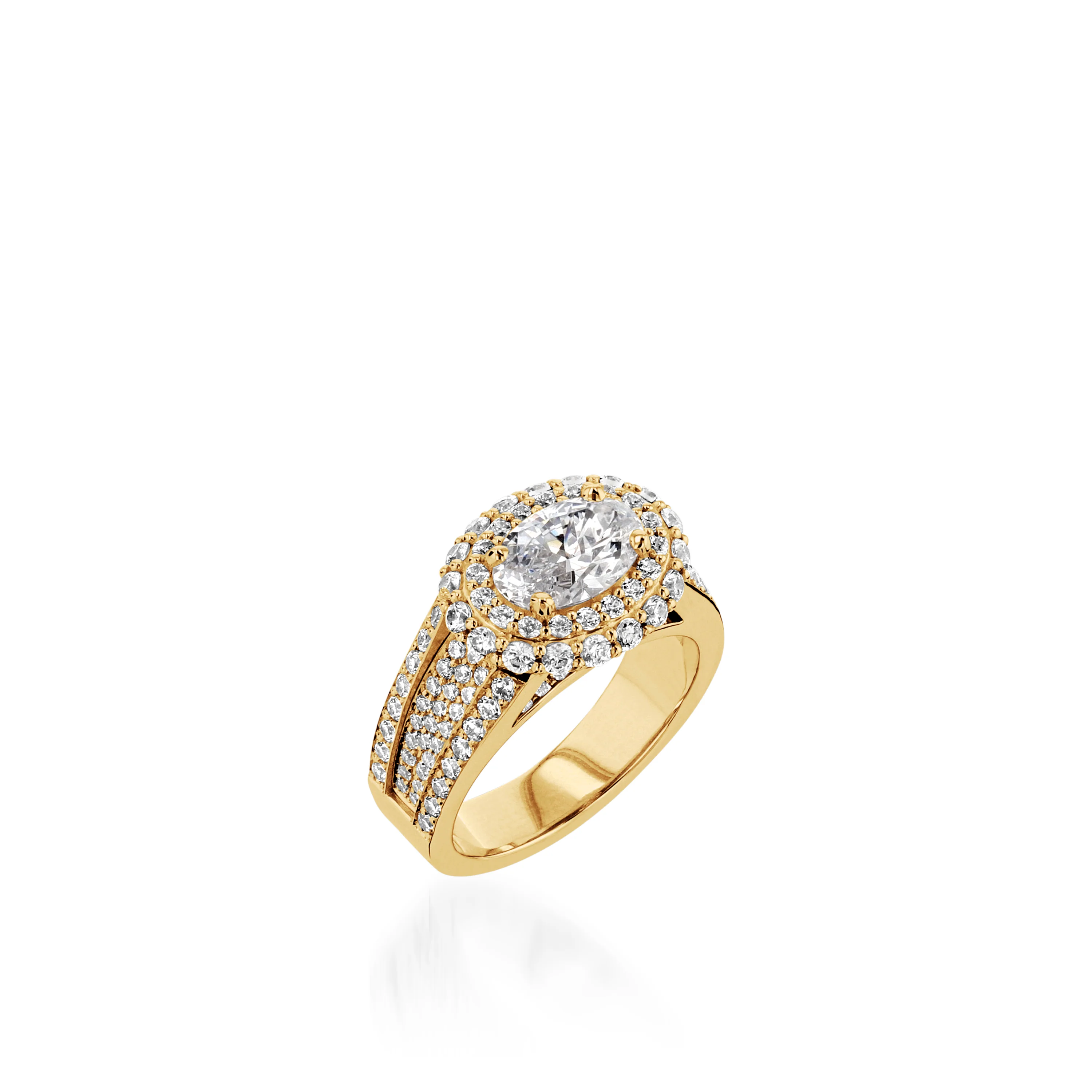 Lavish Yellow Gold Engagement Ring - Image 3