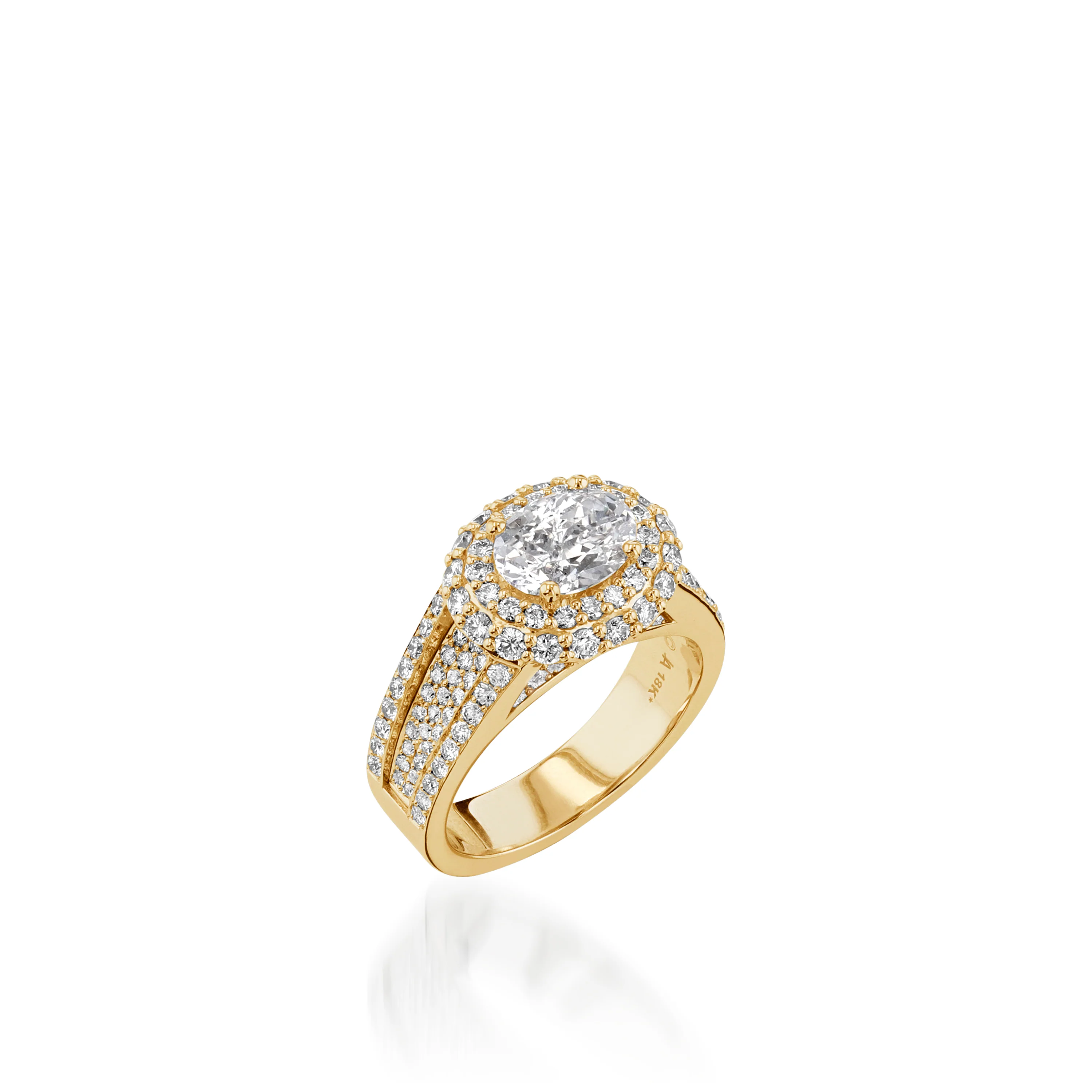 Lavish Yellow Gold Engagement Ring - Image 4