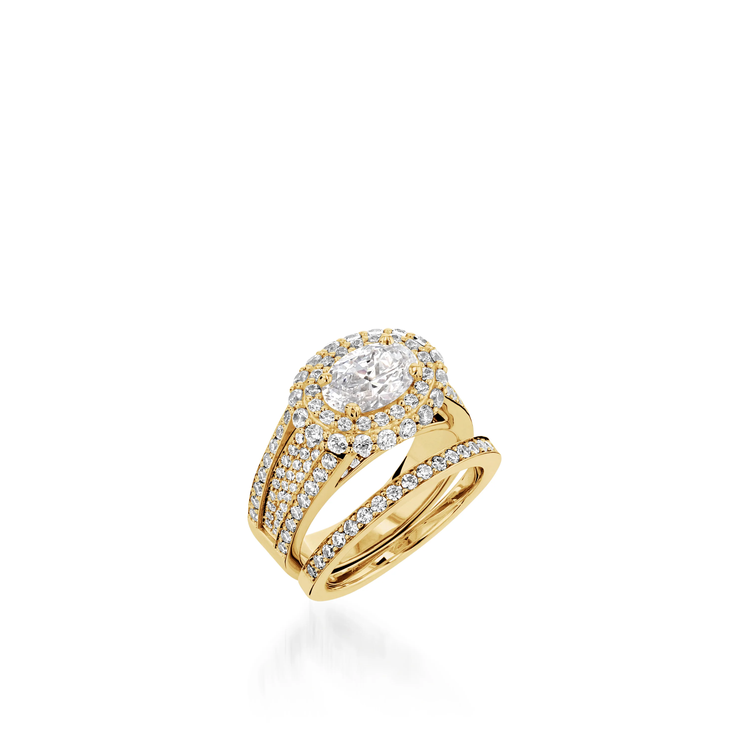 Lavish Yellow Gold Engagement Ring - Image 5