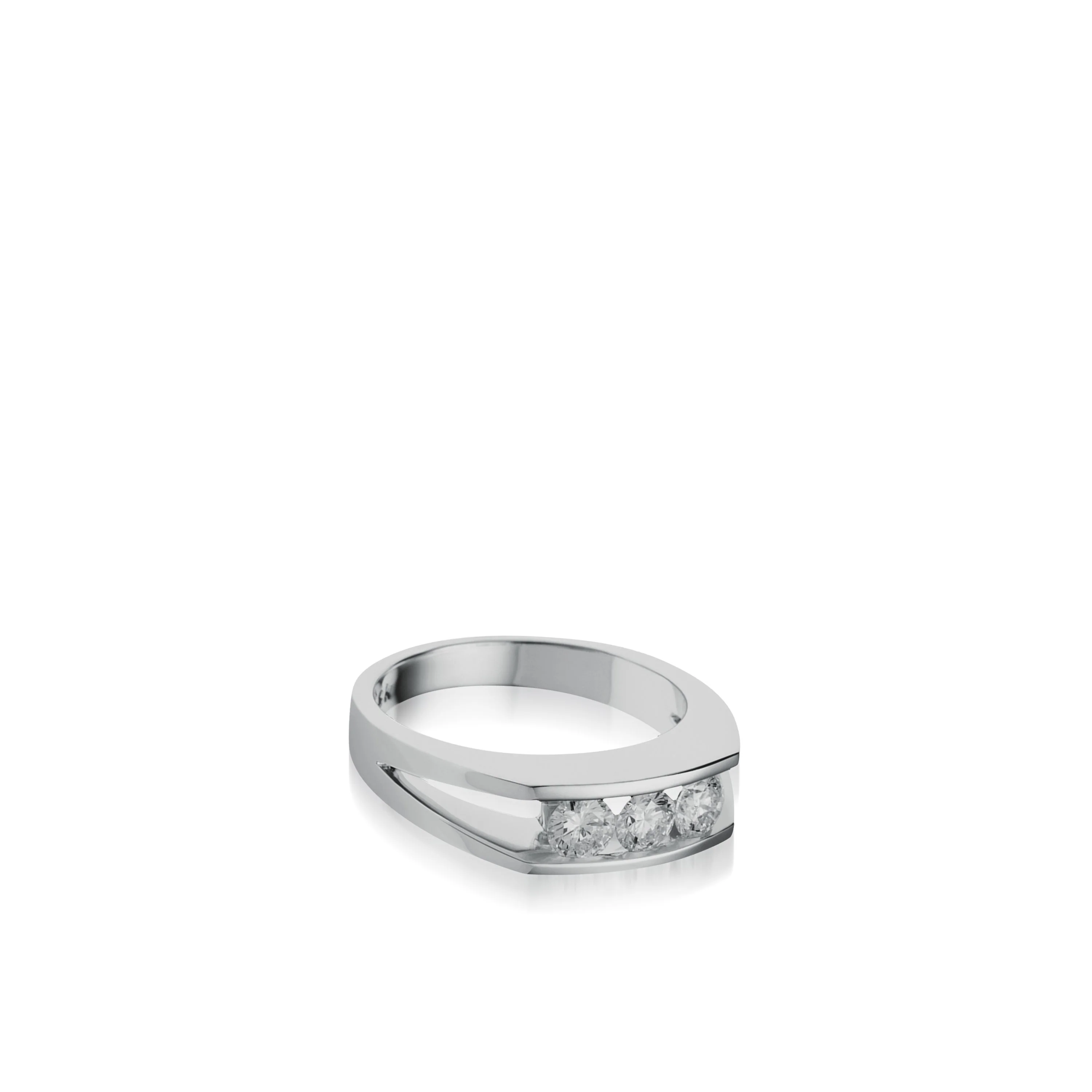 Lines 3-Stone Anniversary Ring - Image 5