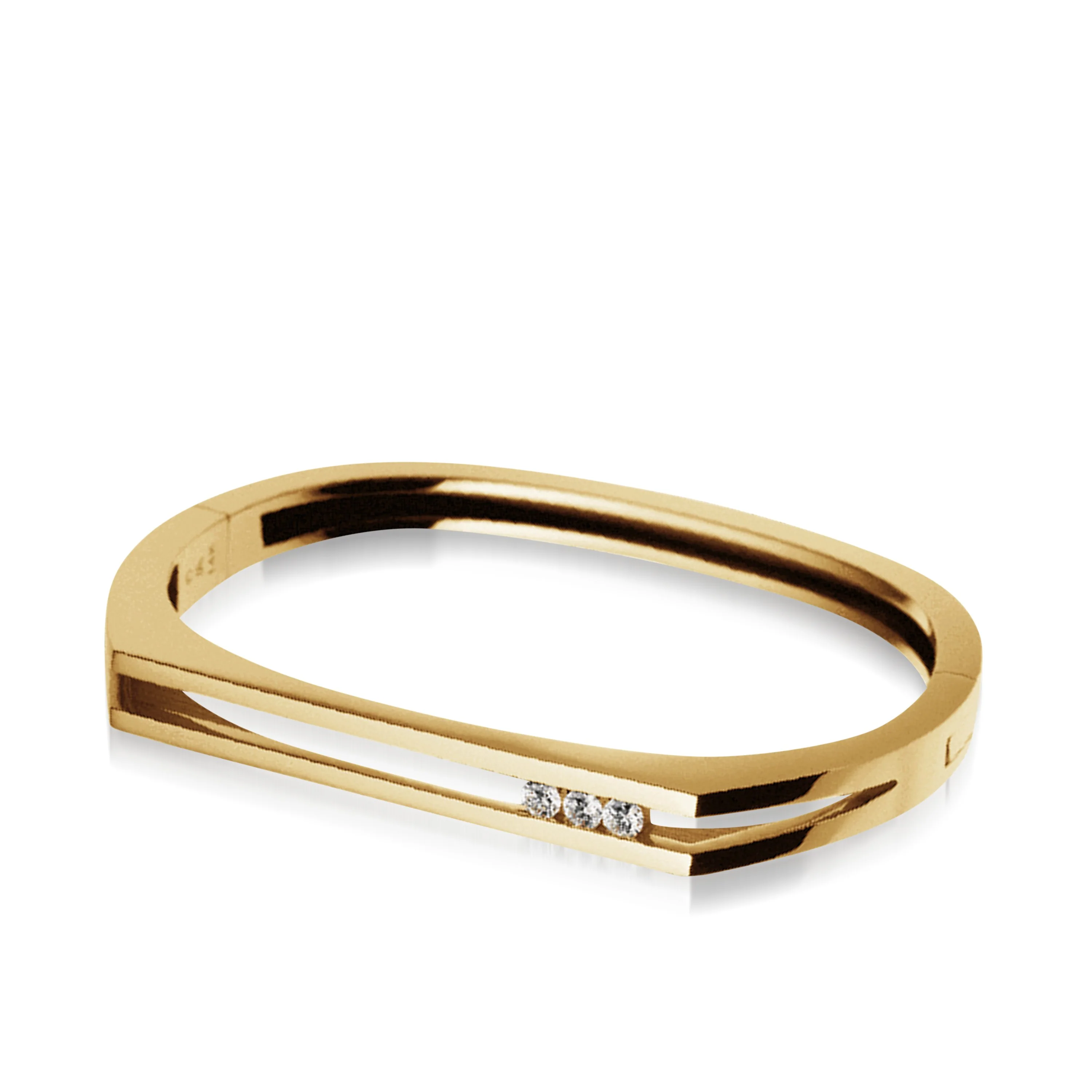 Lines Diamond Hinged Bracelet - Image 3