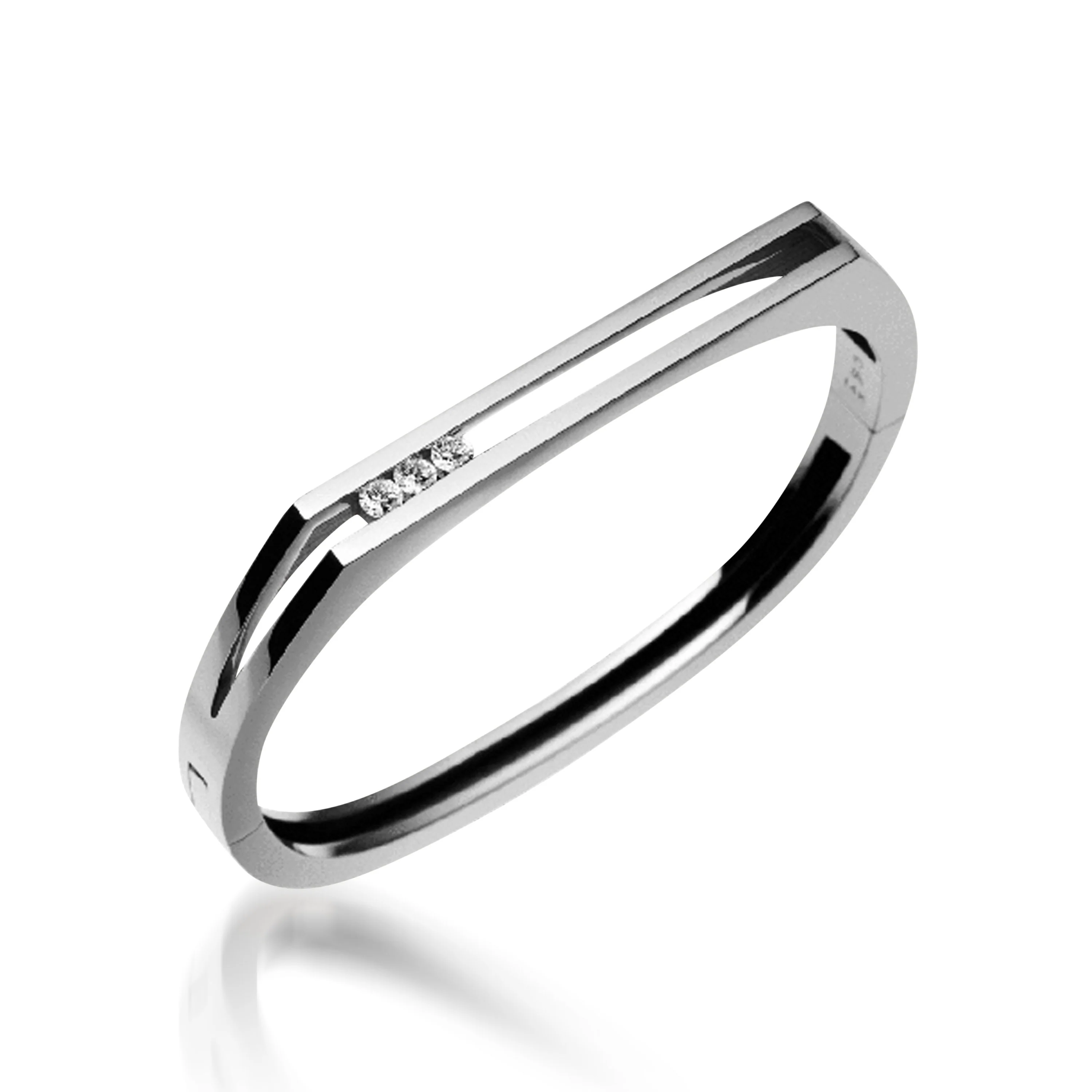 Lines Diamond Hinged Bracelet - Image 4
