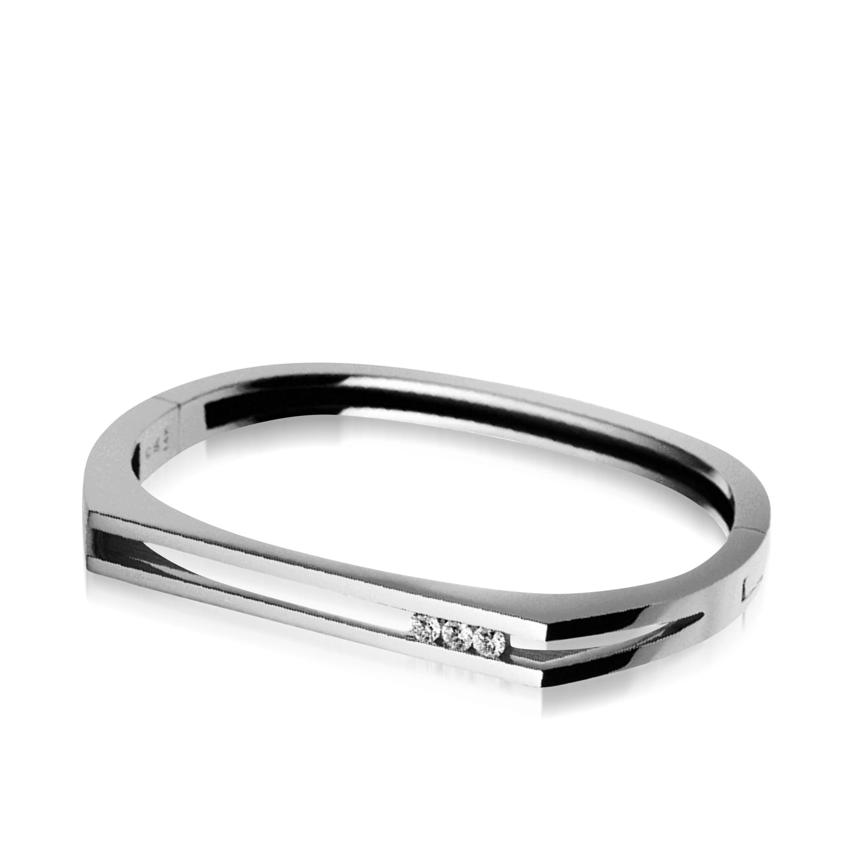 Lines Diamond Hinged Bracelet - Image 5
