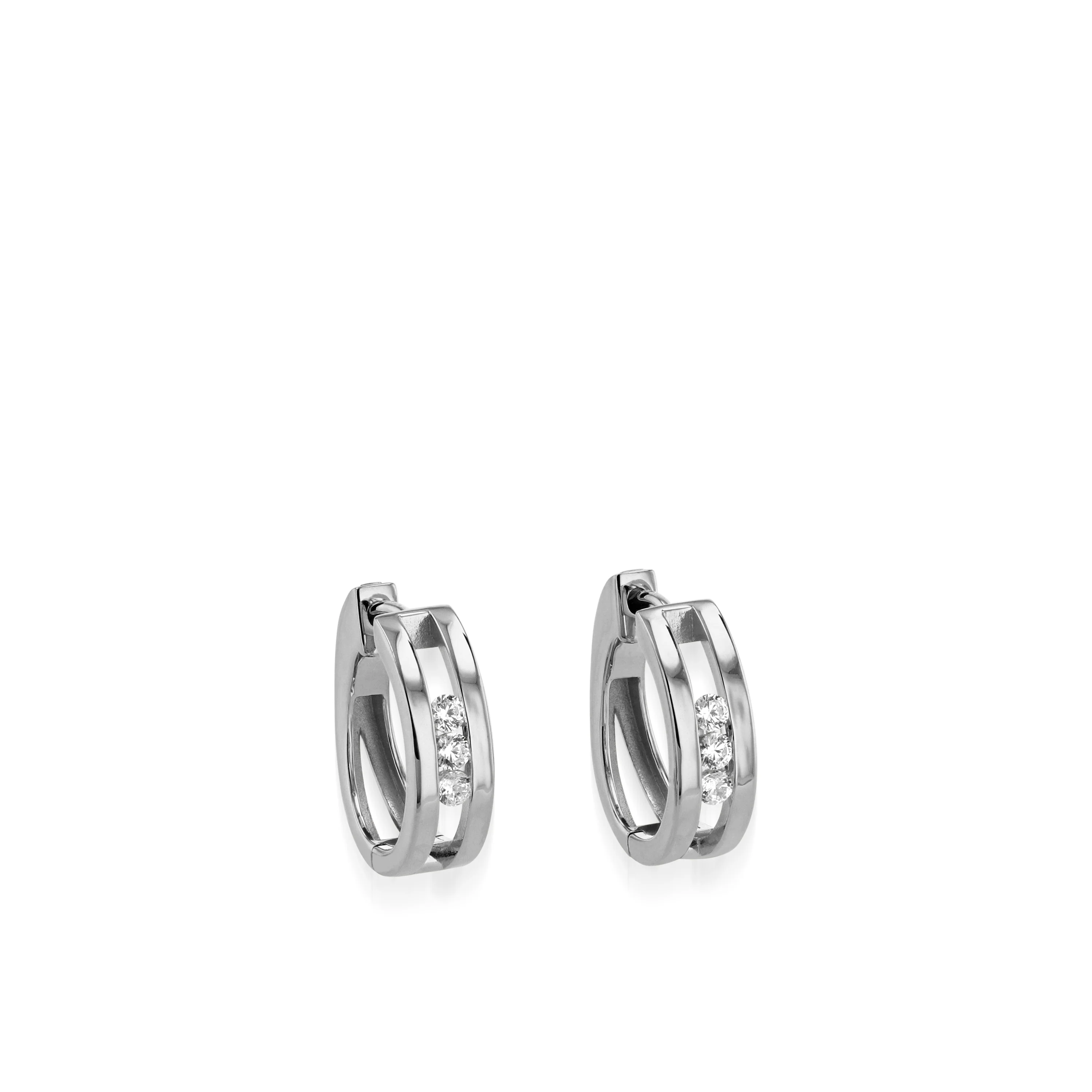 Lines Diamond Hoops - Image 2