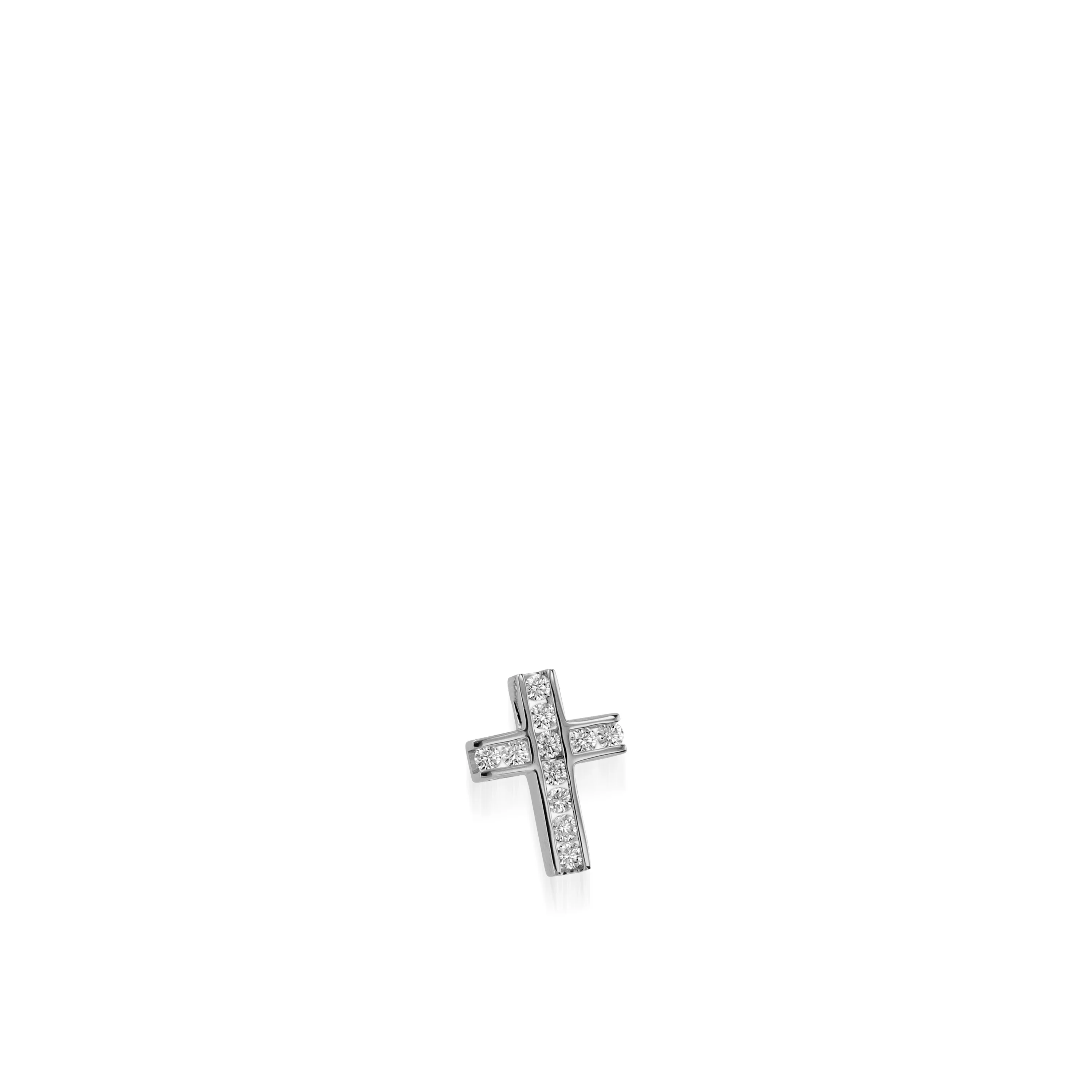 Lines Petite Diamond Cross Medallion Pendant - Image 5