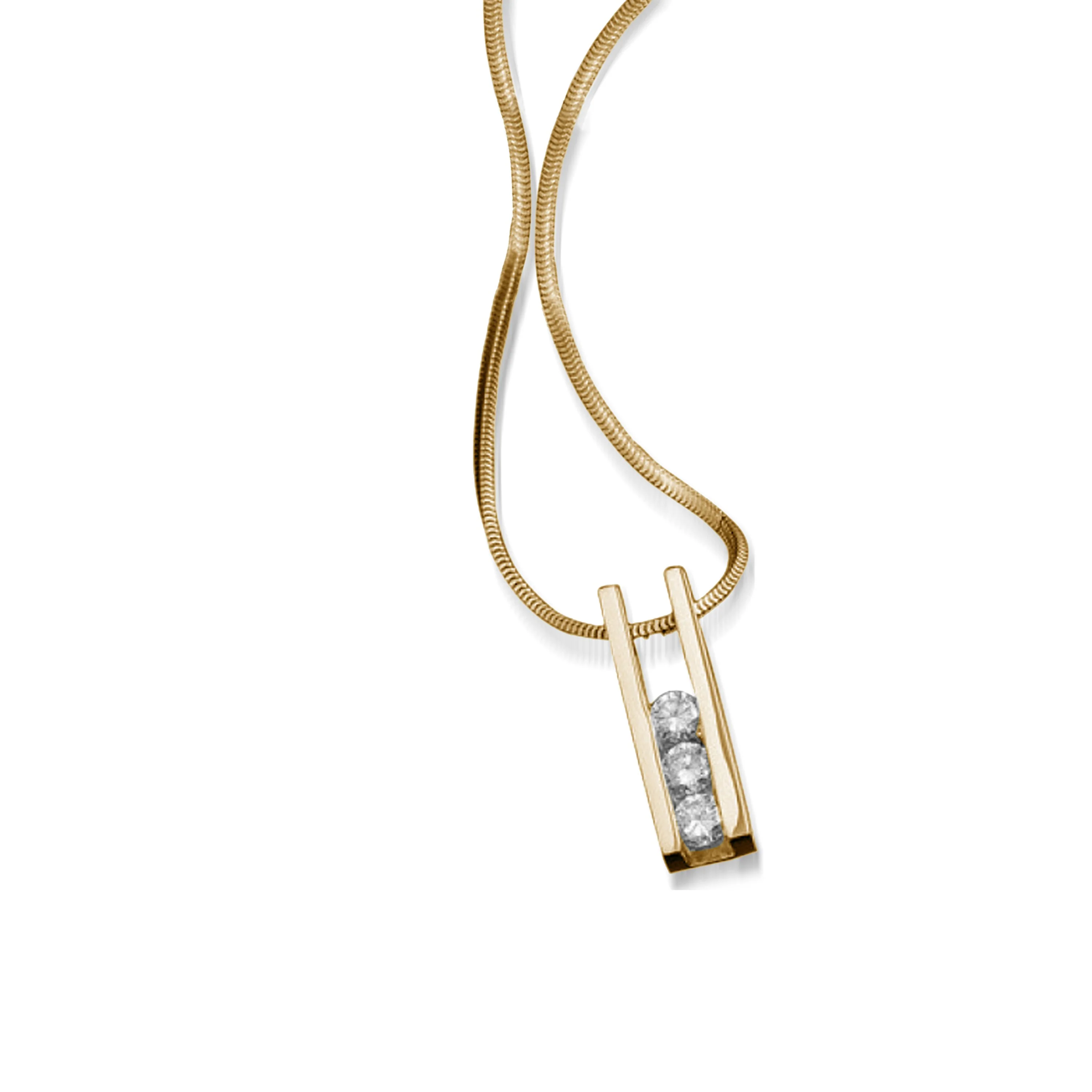 Lines Three Diamond Pendant - Image 3