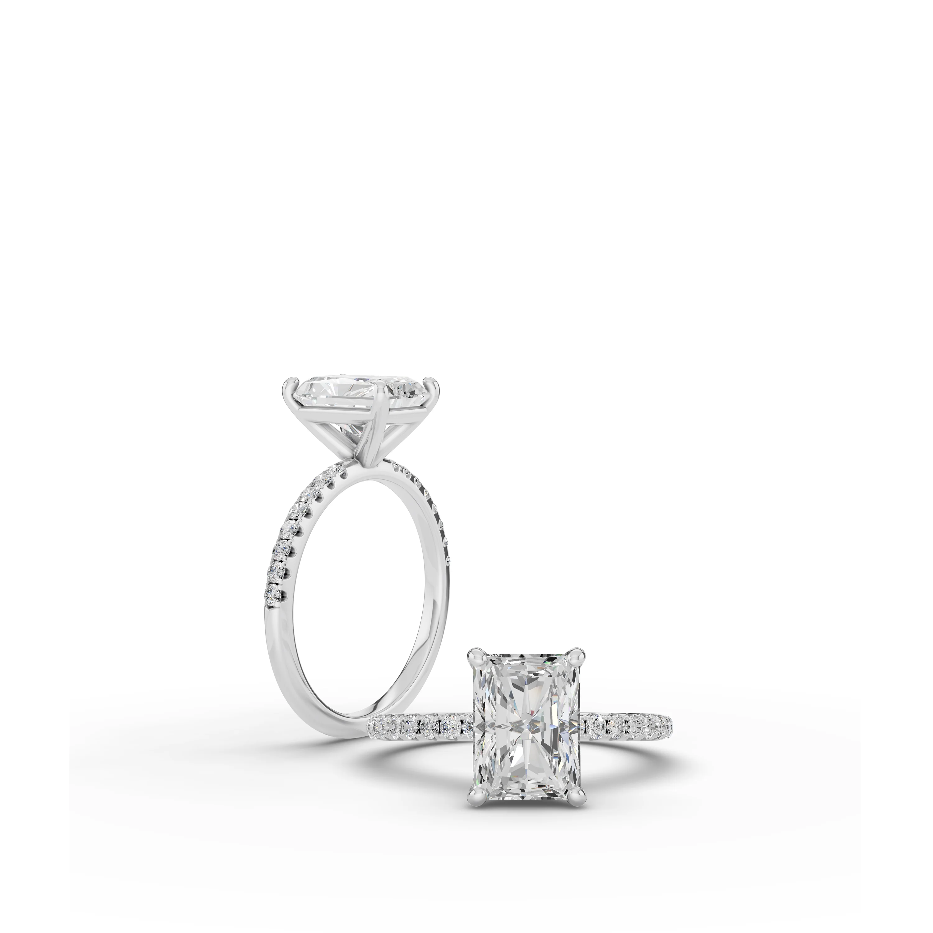 Lumen 2 Carat Radiant Lab Diamond Engagement Ring