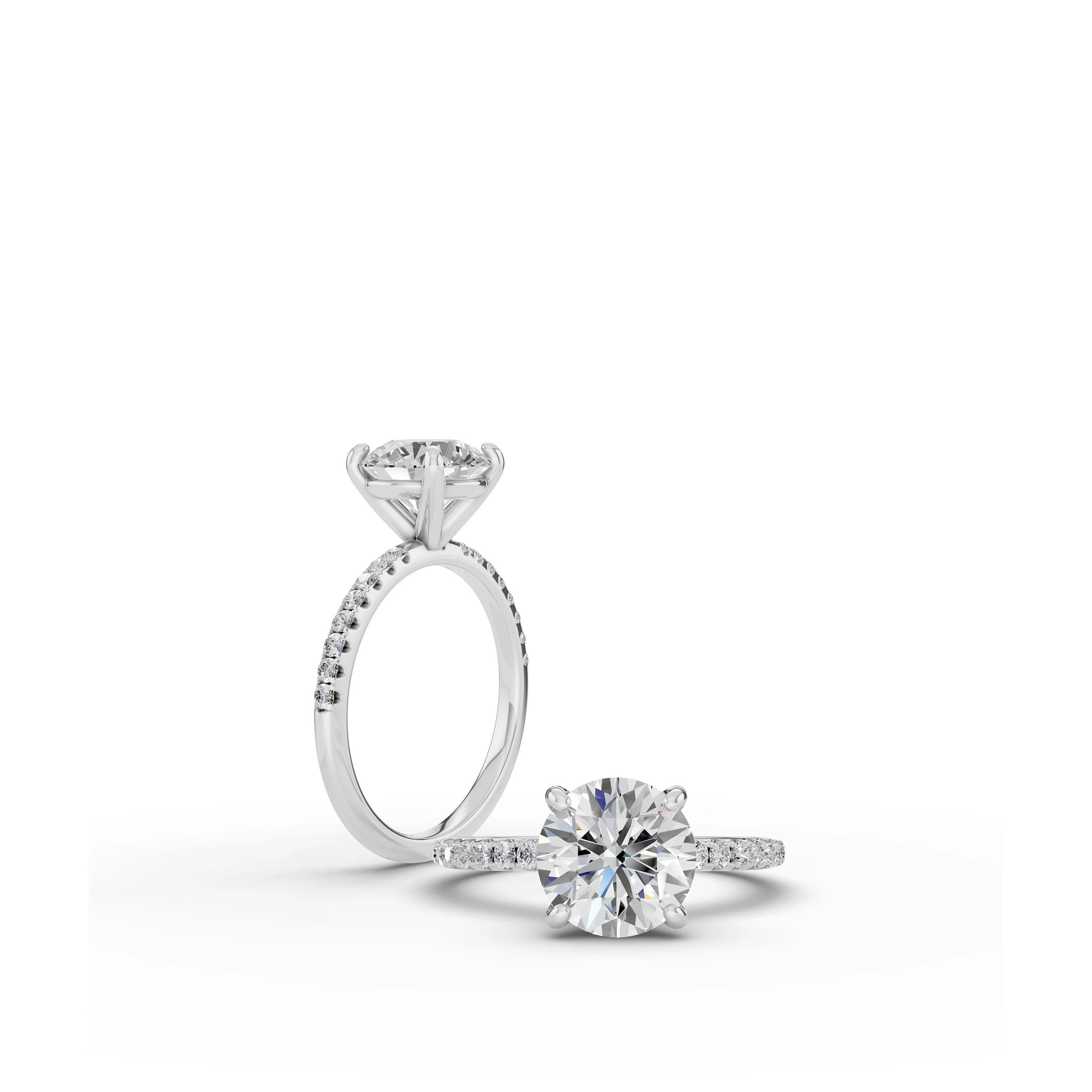 Lumen 2 Carat Round Lab Diamond Engagement Ring
