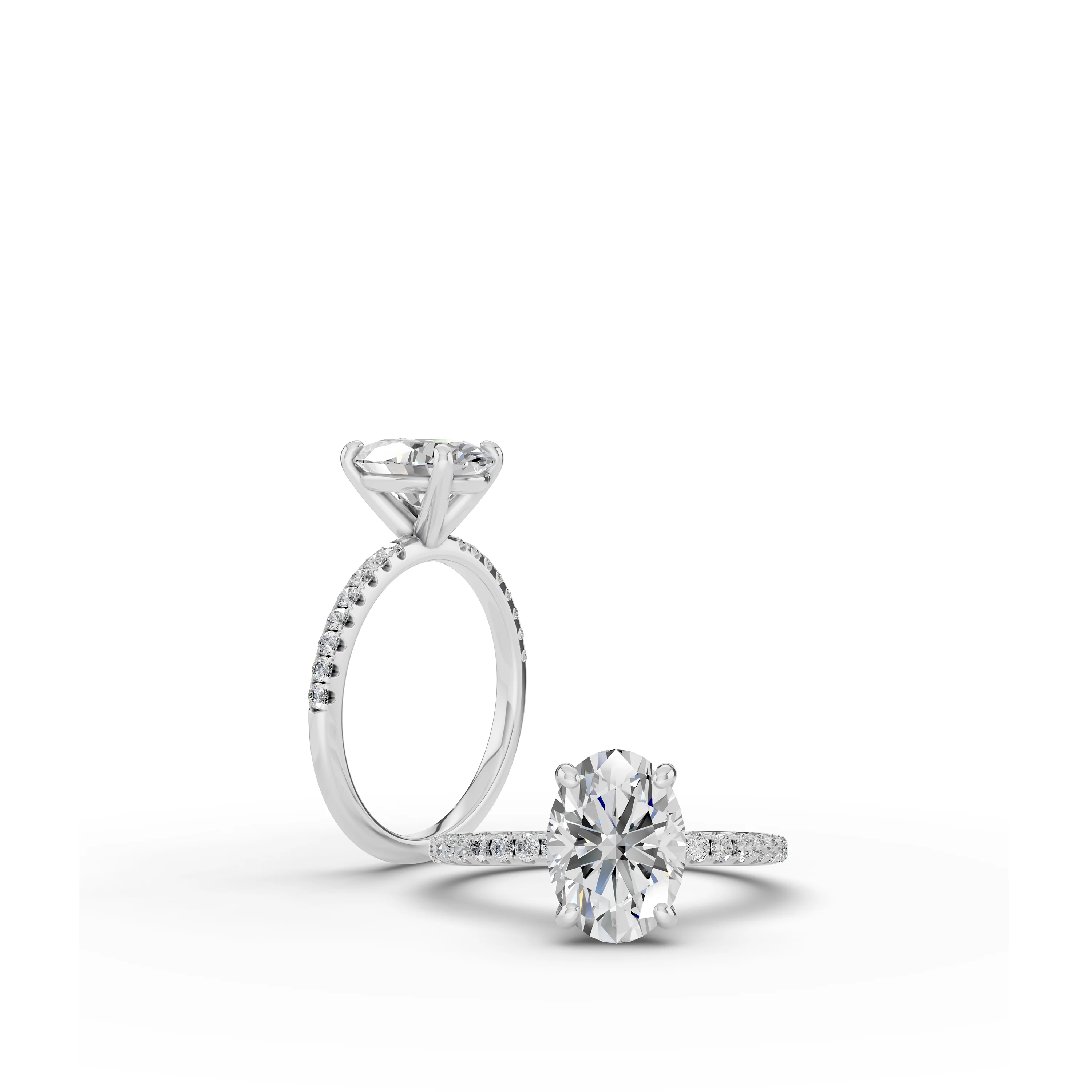 Lumen 3 Carat Oval Lab Diamond Engagement Ring