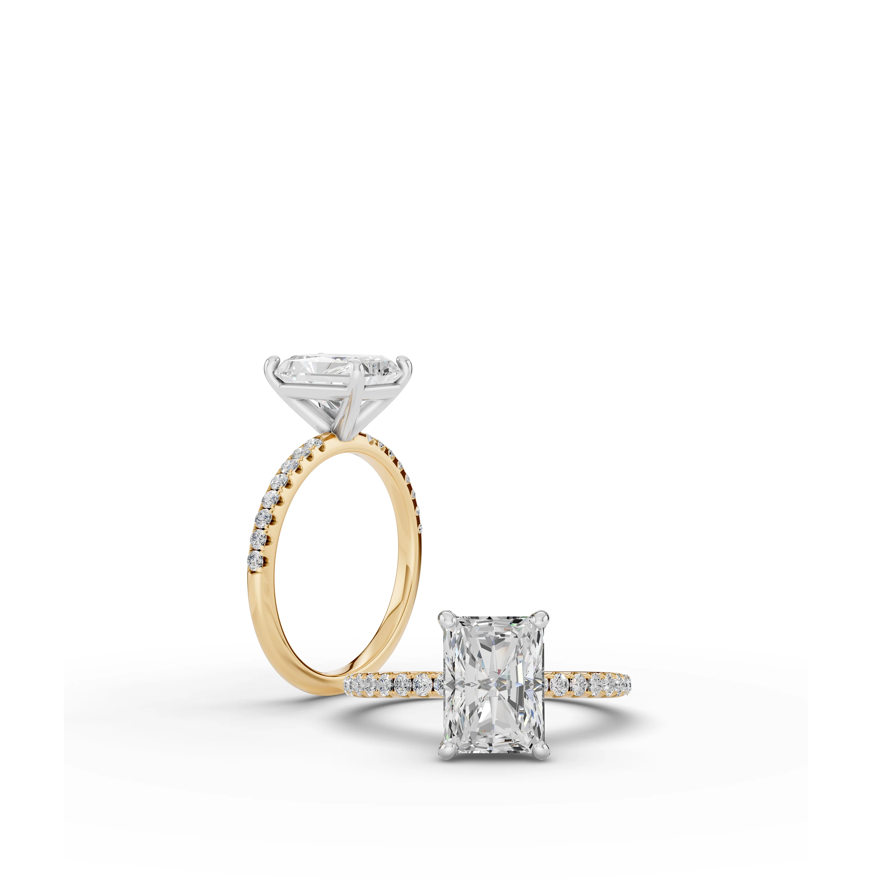 Lumen 3 Carat Radiant Lab Diamond Engagement Ring