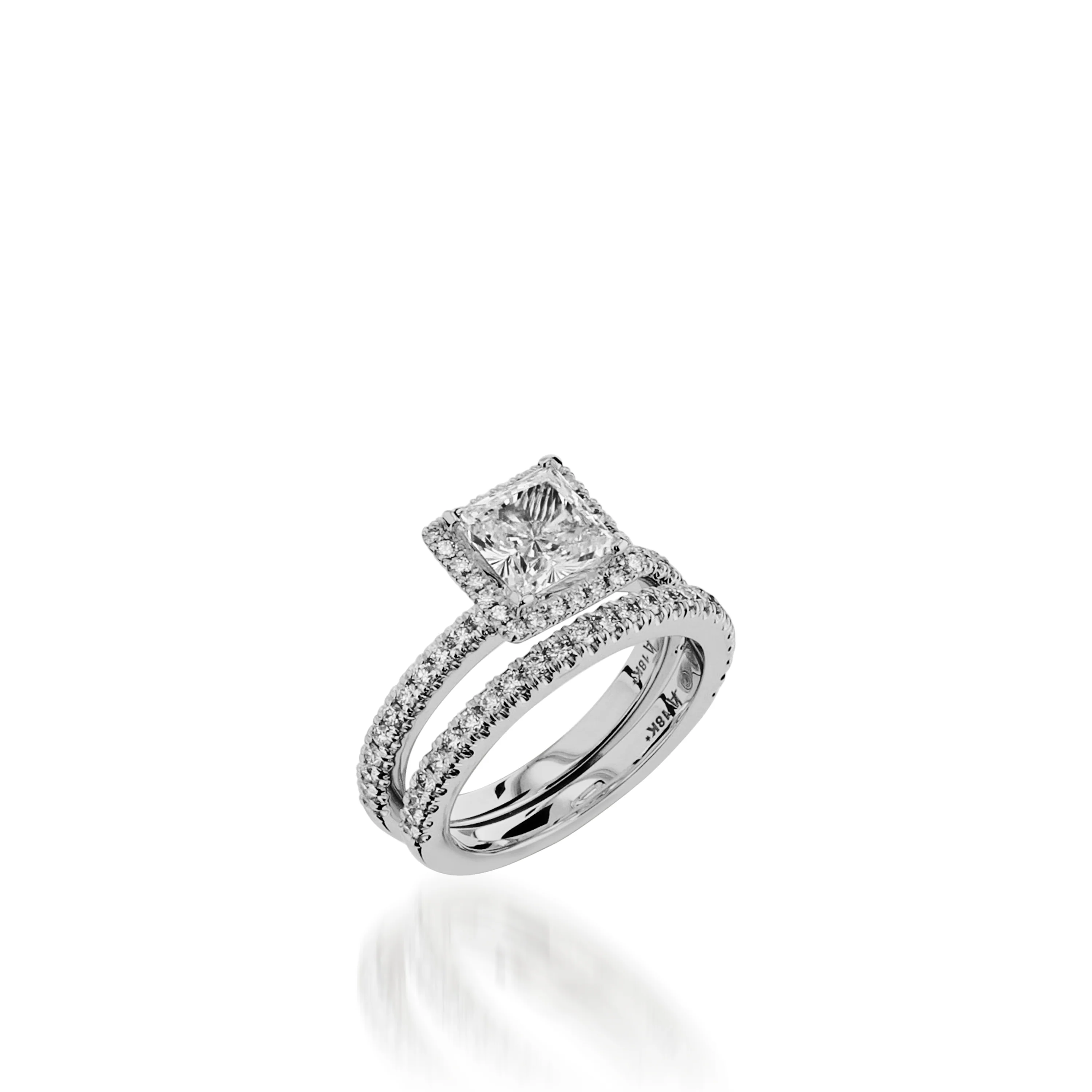 Majesty 3-Carat Princess Cut Engagement Ring - Image 2