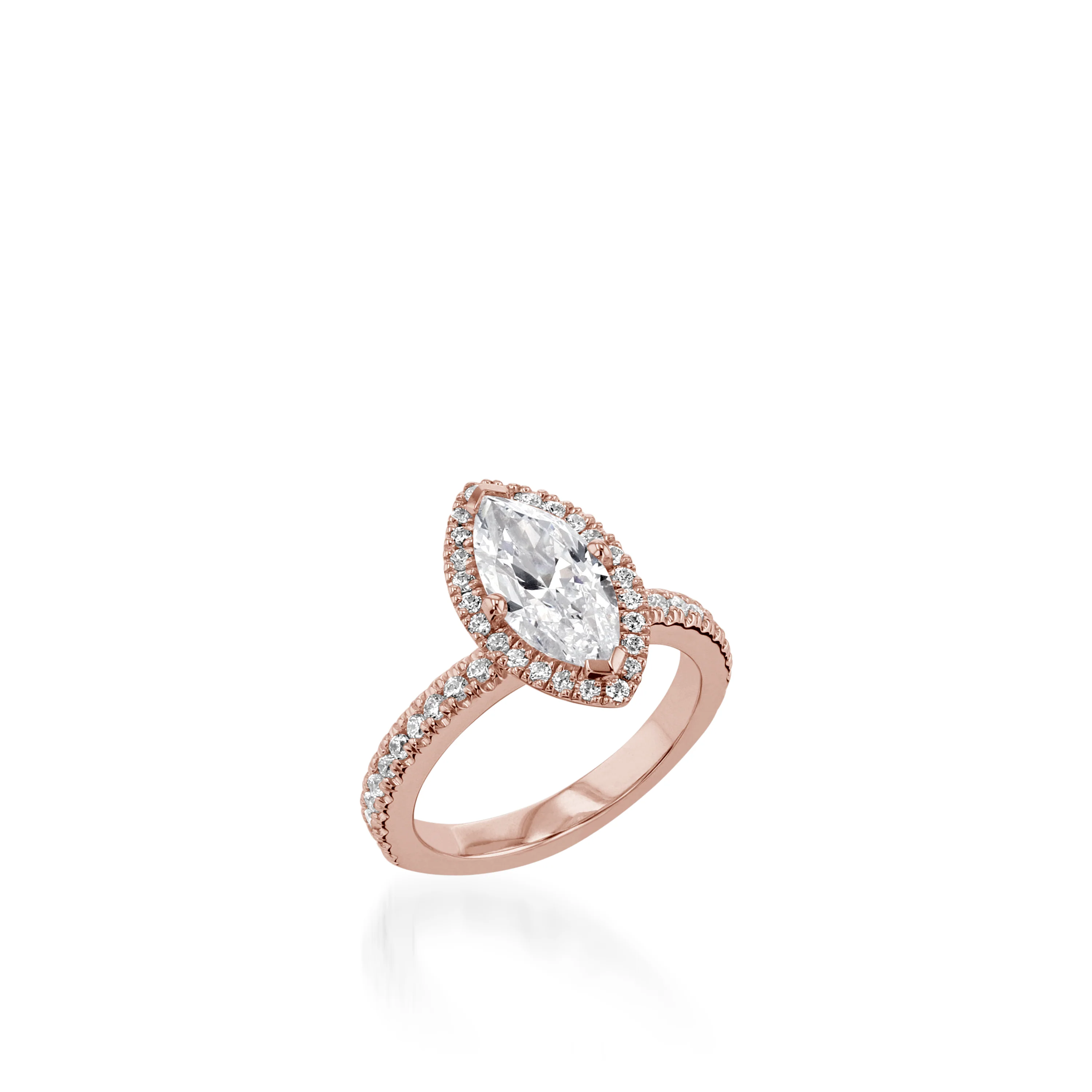 Majesty Marquise White Gold Engagement Ring - Image 3