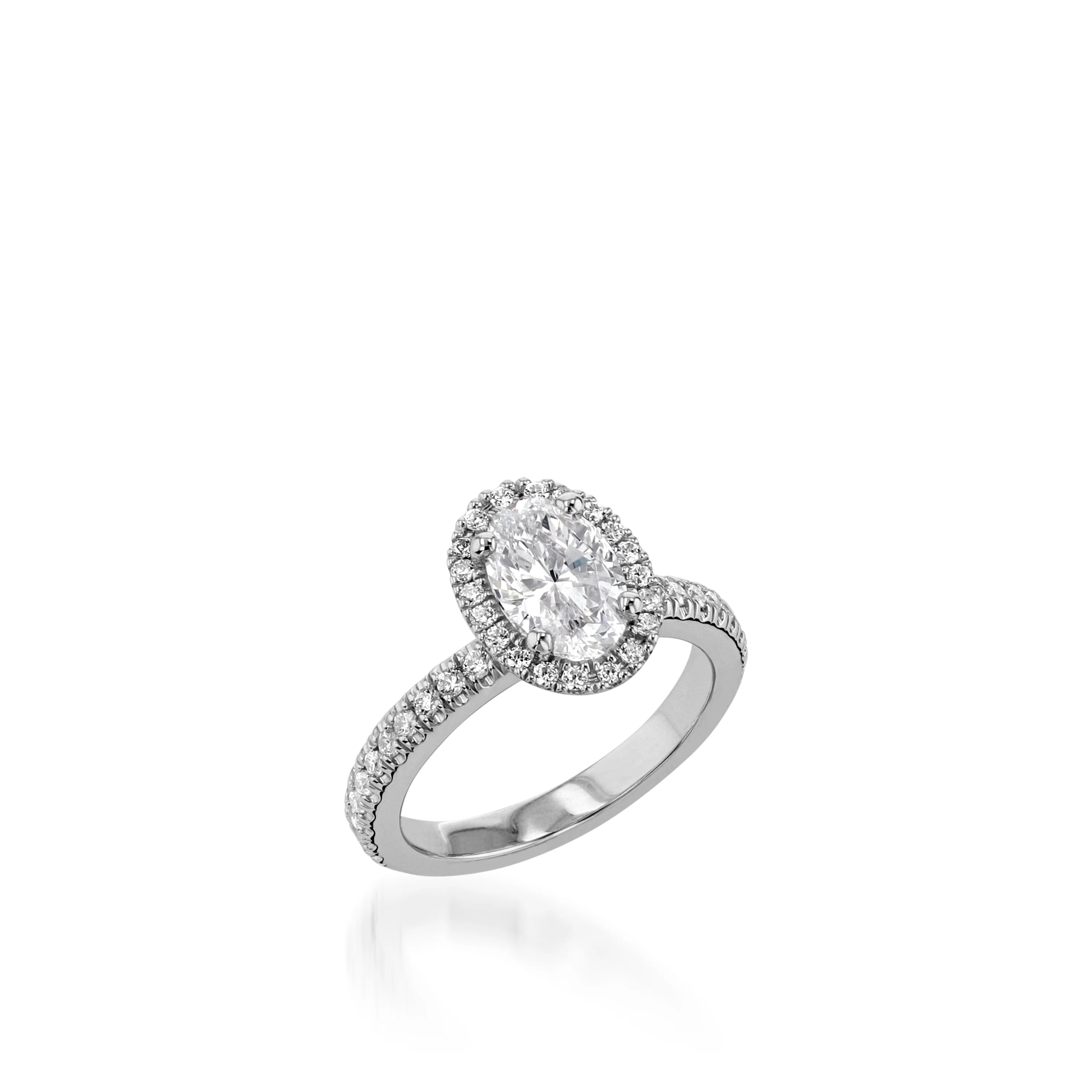 Majesty Oval Yellow Gold Engagement Ring - Image 2