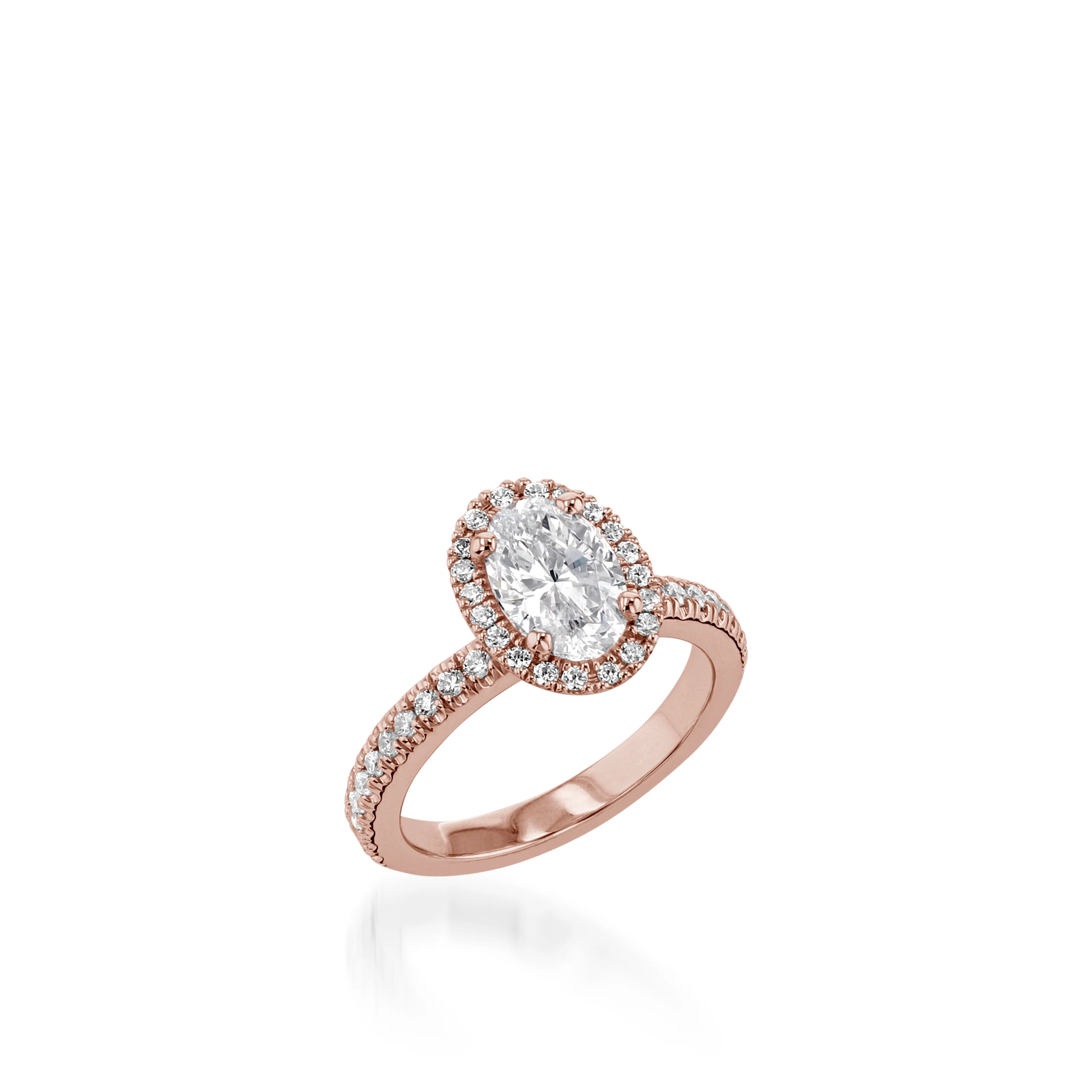 Majesty Oval Yellow Gold Engagement Ring - Image 3