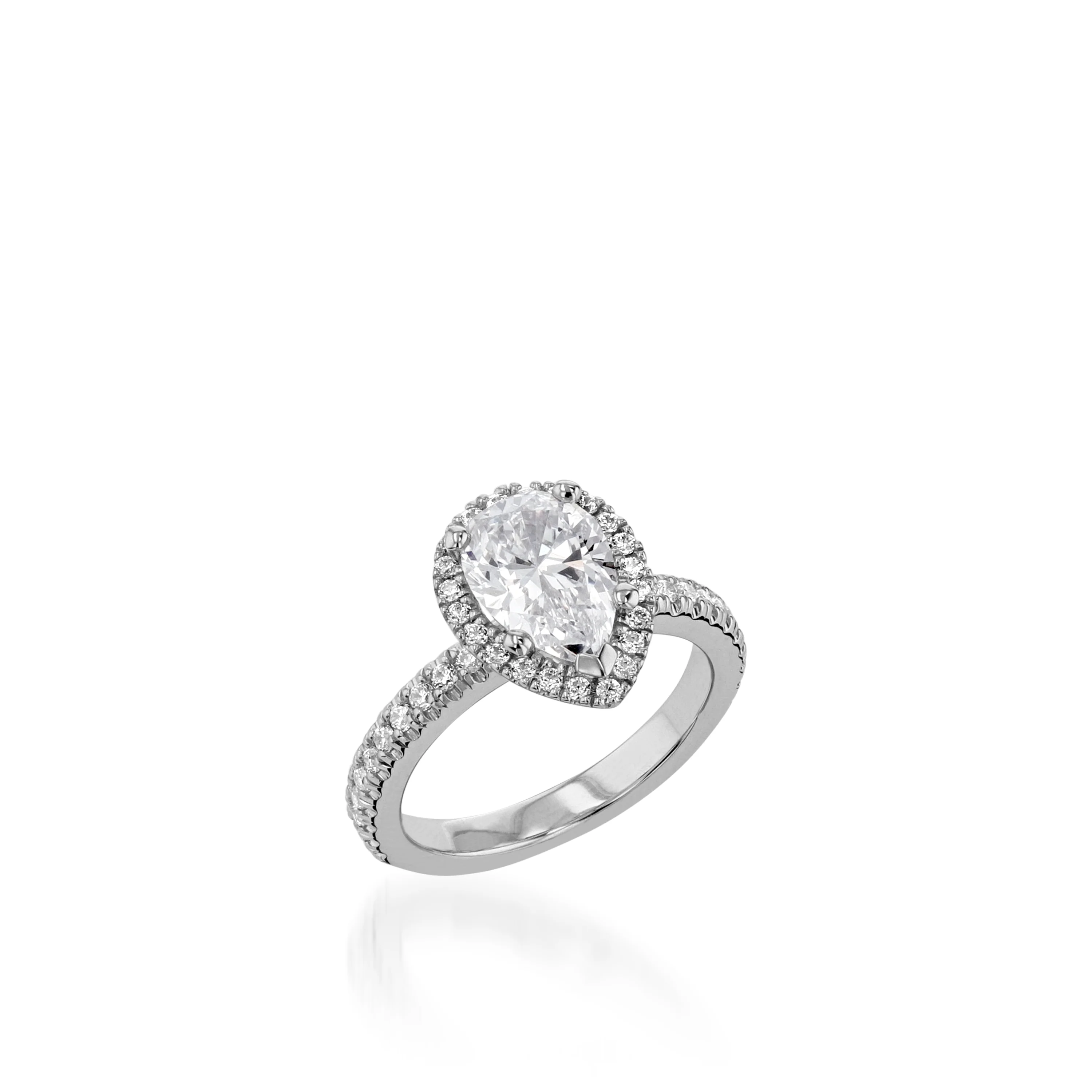 Majesty Pear Yellow Gold Engagement Ring - Image 2