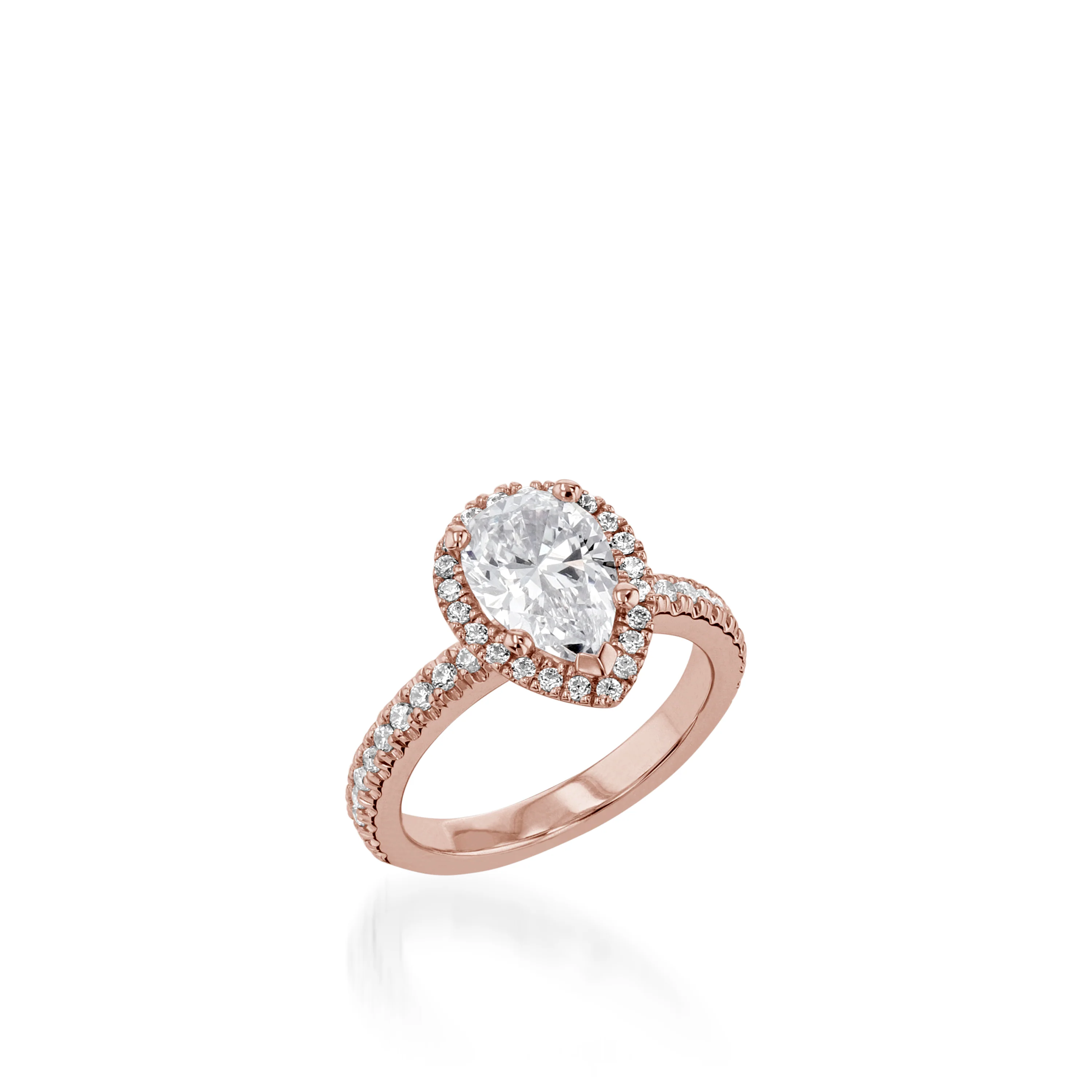 Majesty Pear Yellow Gold Engagement Ring - Image 3