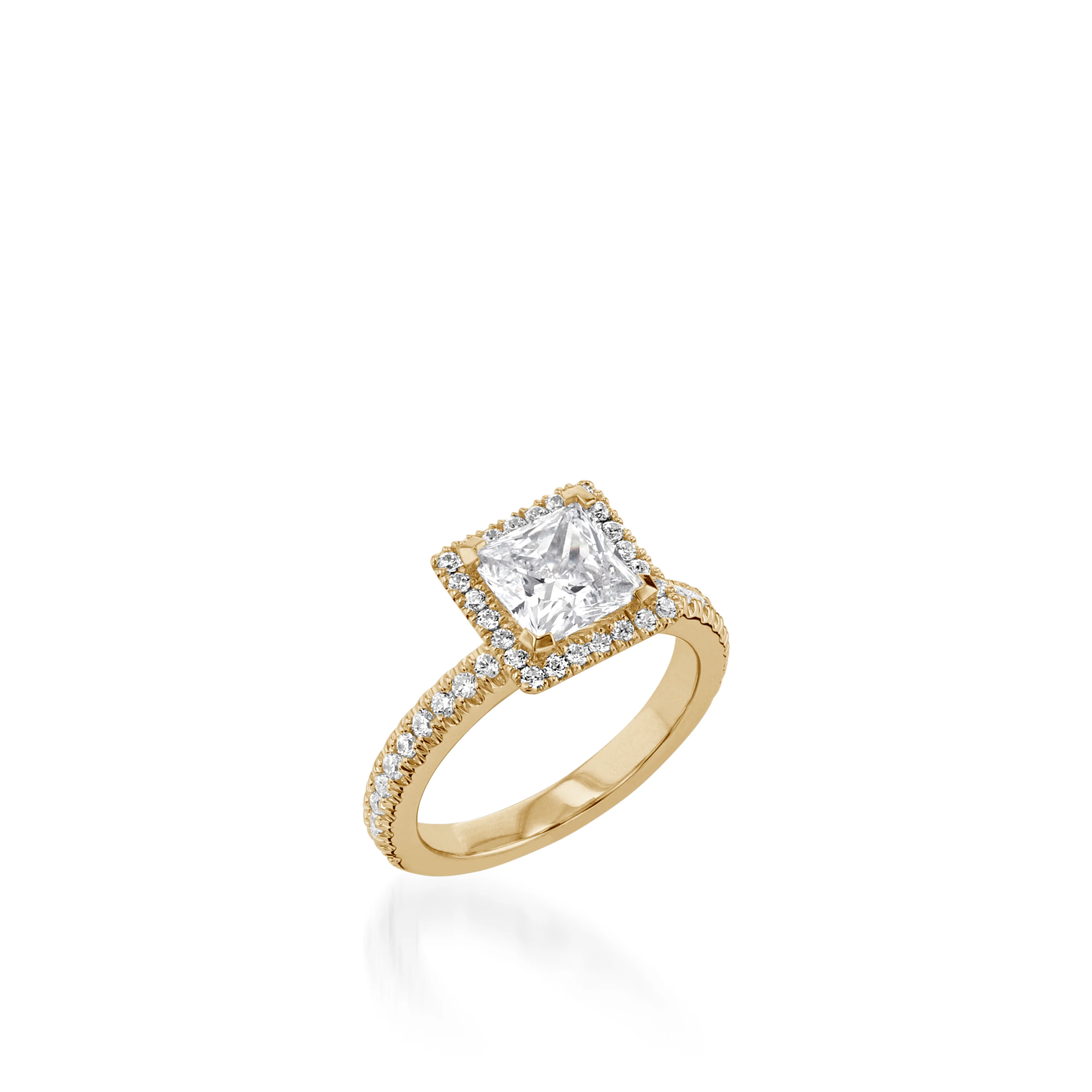 Majesty Princess Cut White Gold Engagement Ring - Image 6