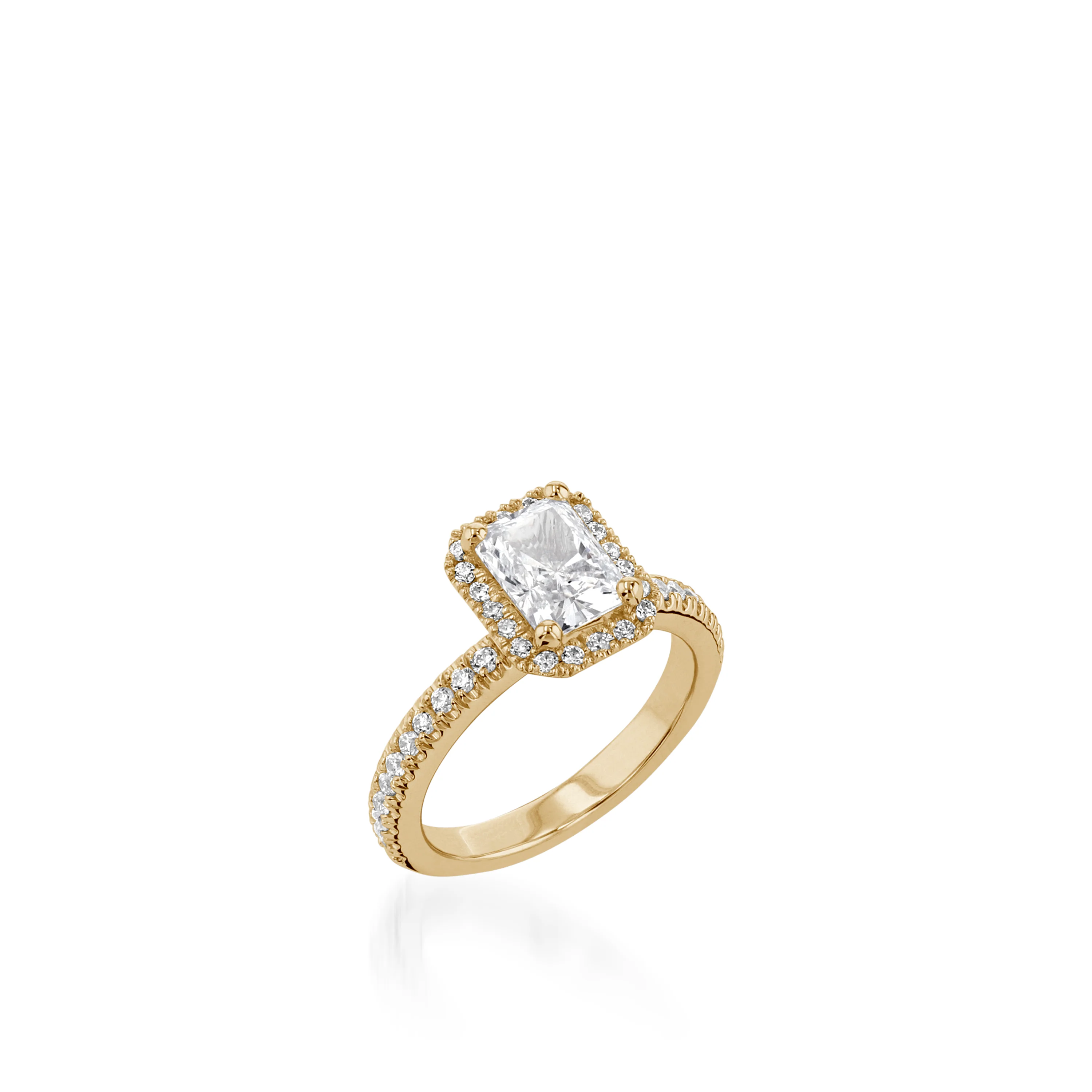 Majesty Radiant White Gold Engagement Ring - Image 2