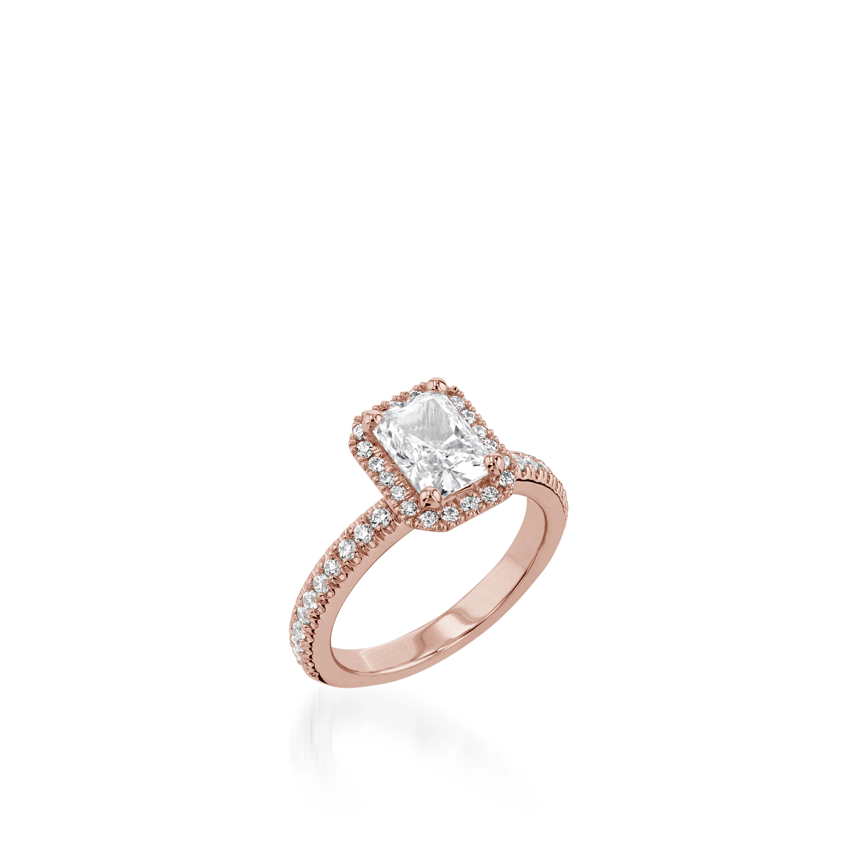 Majesty Radiant White Gold Engagement Ring - Image 3
